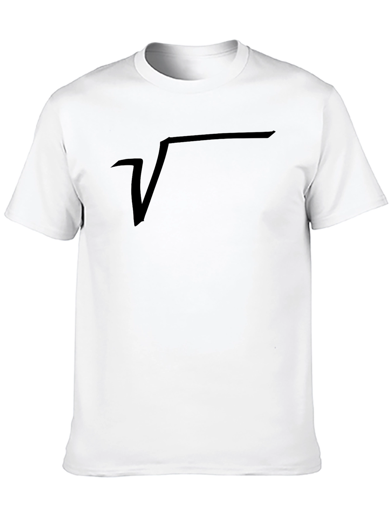 Math Root Symbol Black T-Shirt