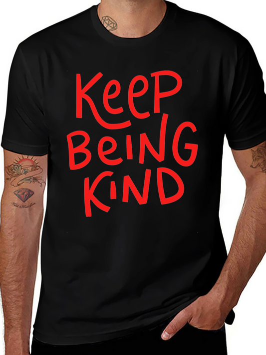 Keep Being Kind Graphic Tee - Black Cotton T-Shirt