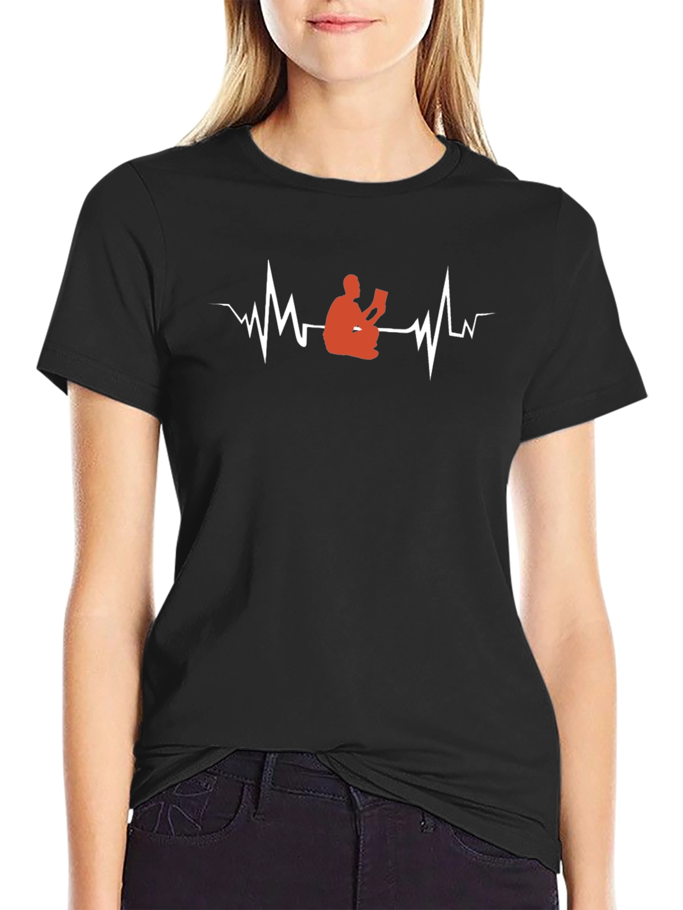 Reading Heartbeat T-Shirt - Book Lover Tee