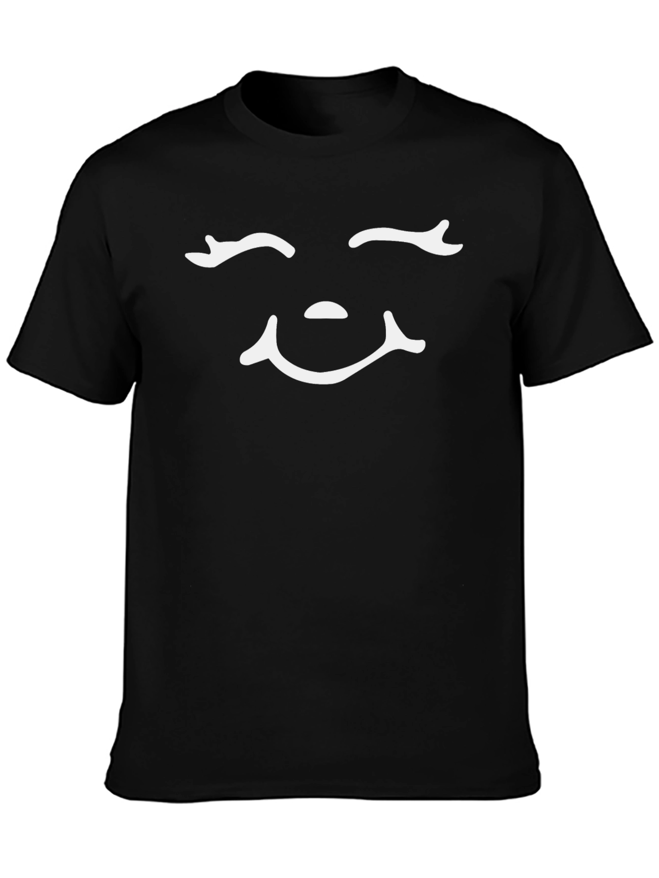 Happy Face Black T-Shirt - Comfort & Style