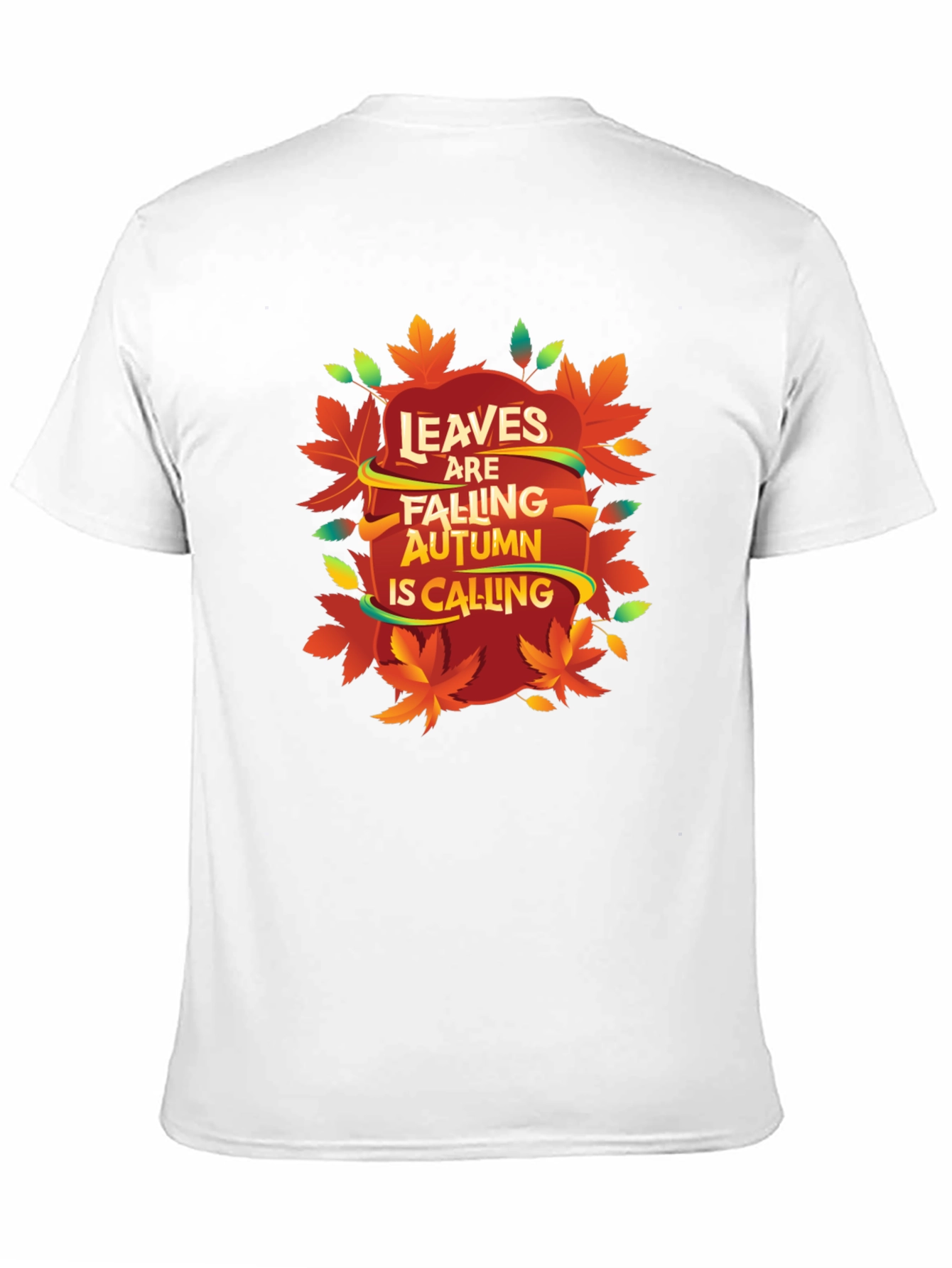 Autumn Leaves Calling Black T-Shirt