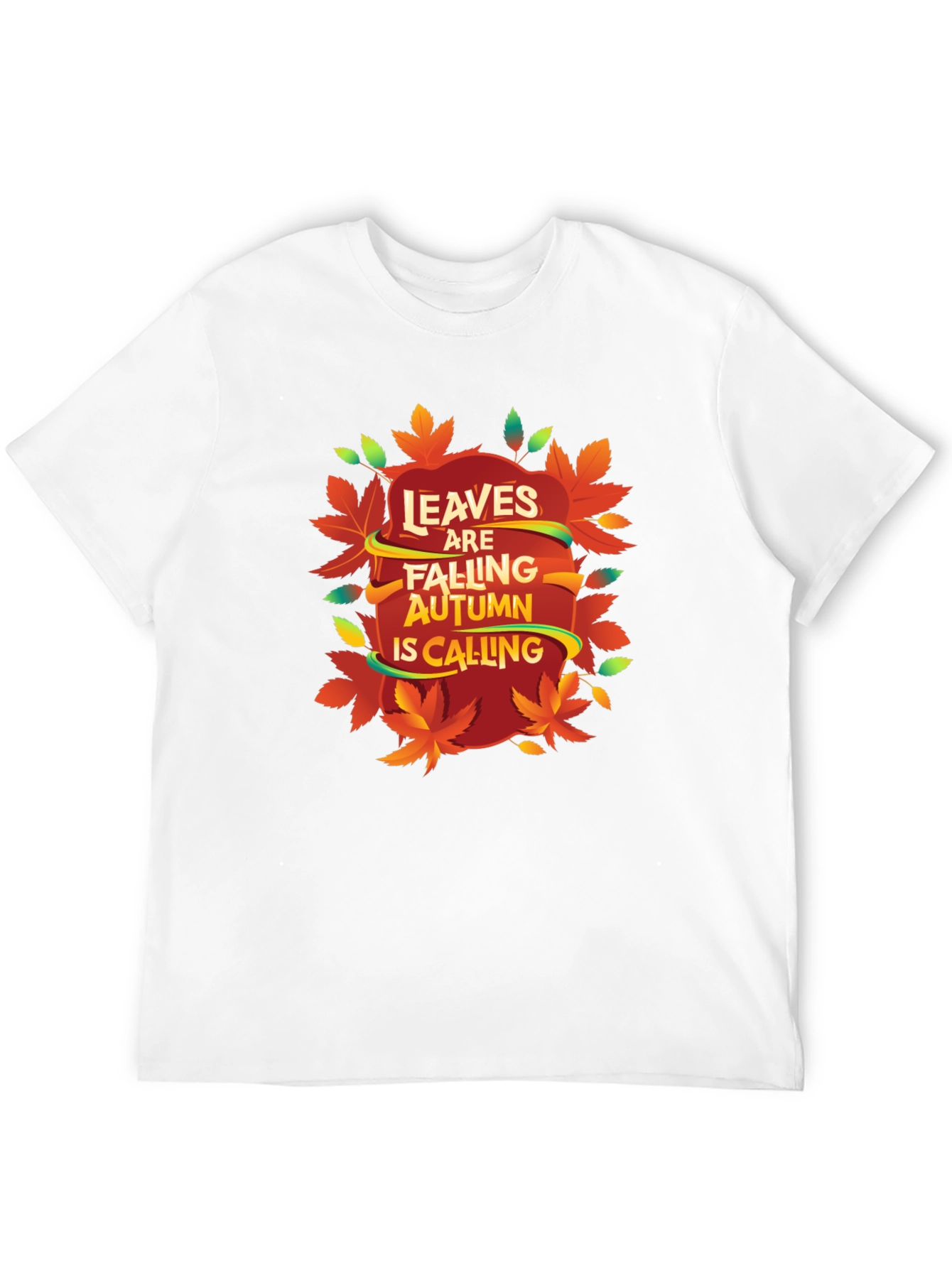 Autumn Leaves Calling Black T-Shirt