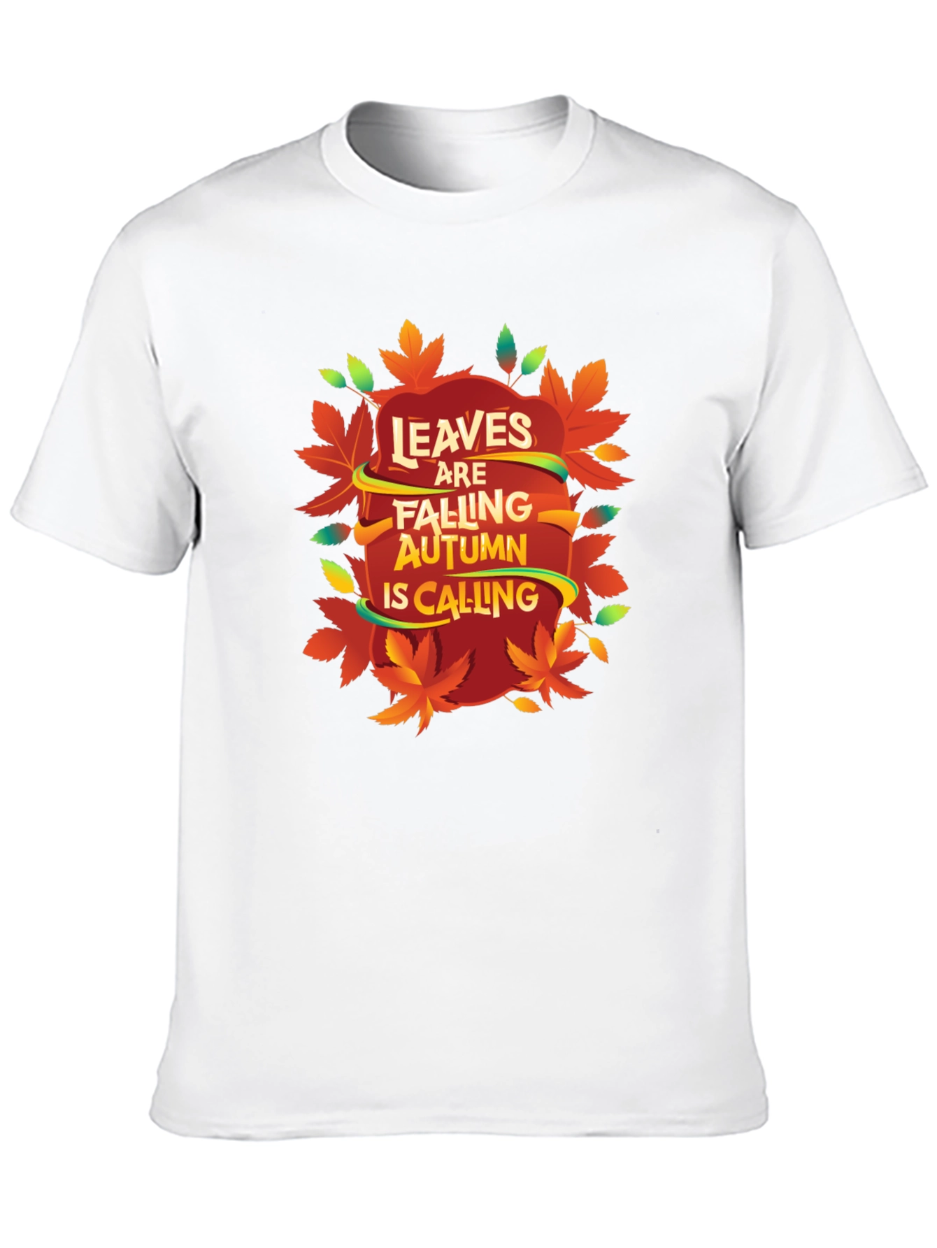 Autumn Leaves Calling Black T-Shirt