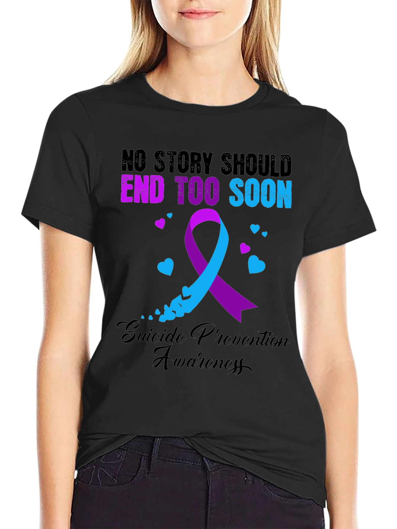 Suicide Prevention Awareness Ribbon T-Shirt