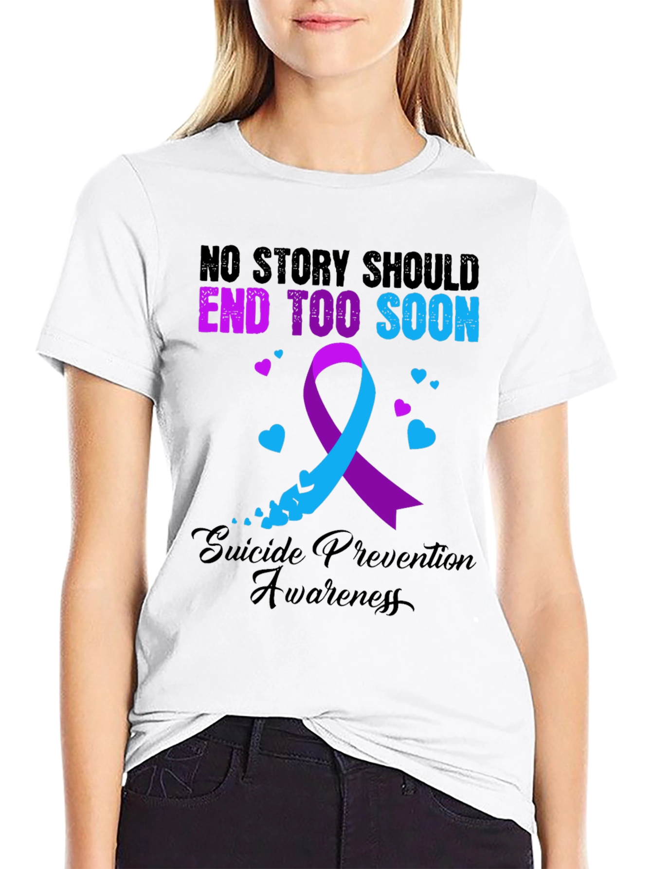 Suicide Prevention Awareness Ribbon T-Shirt