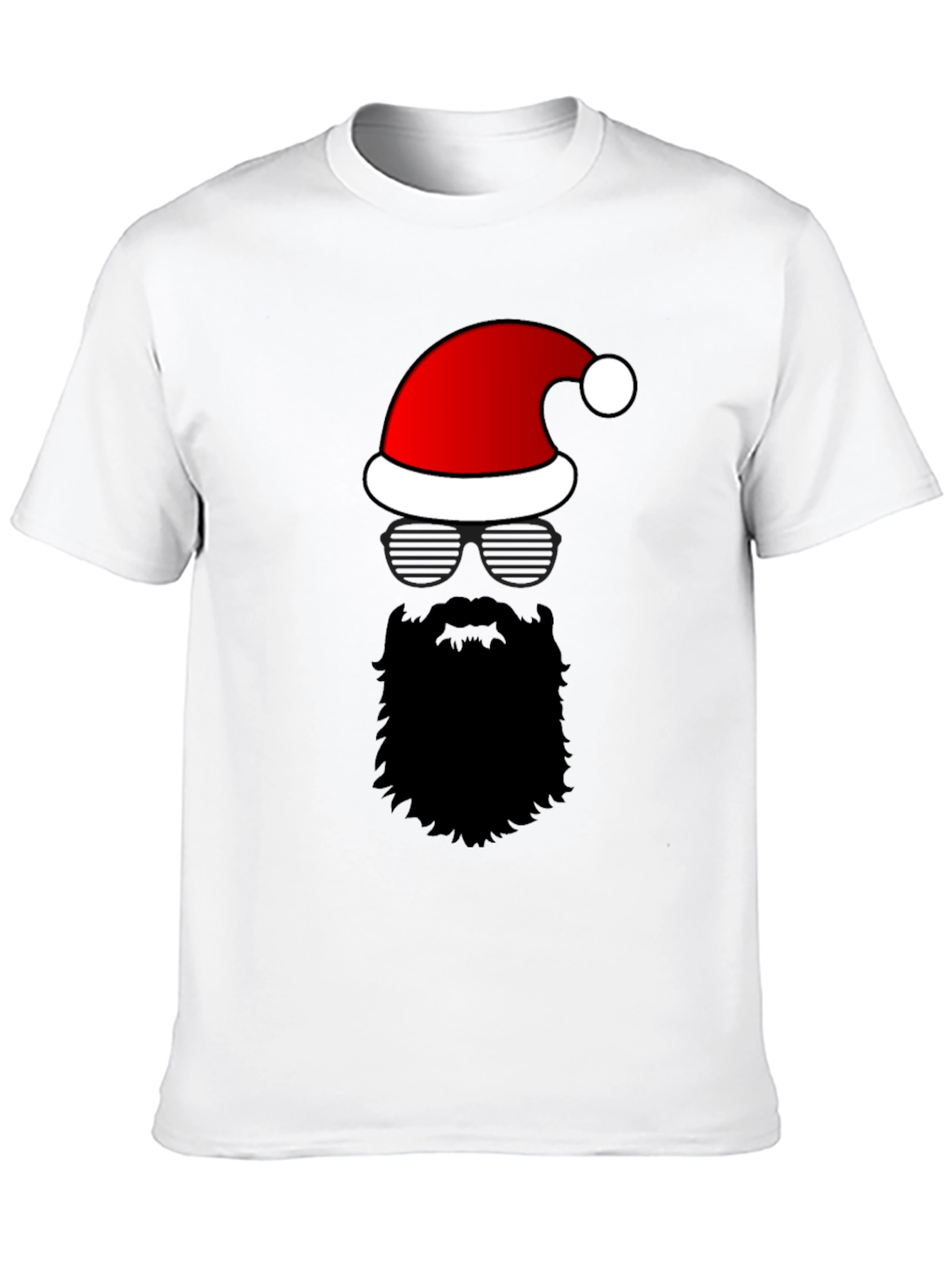 Santa Hat Beard Graphic Tee