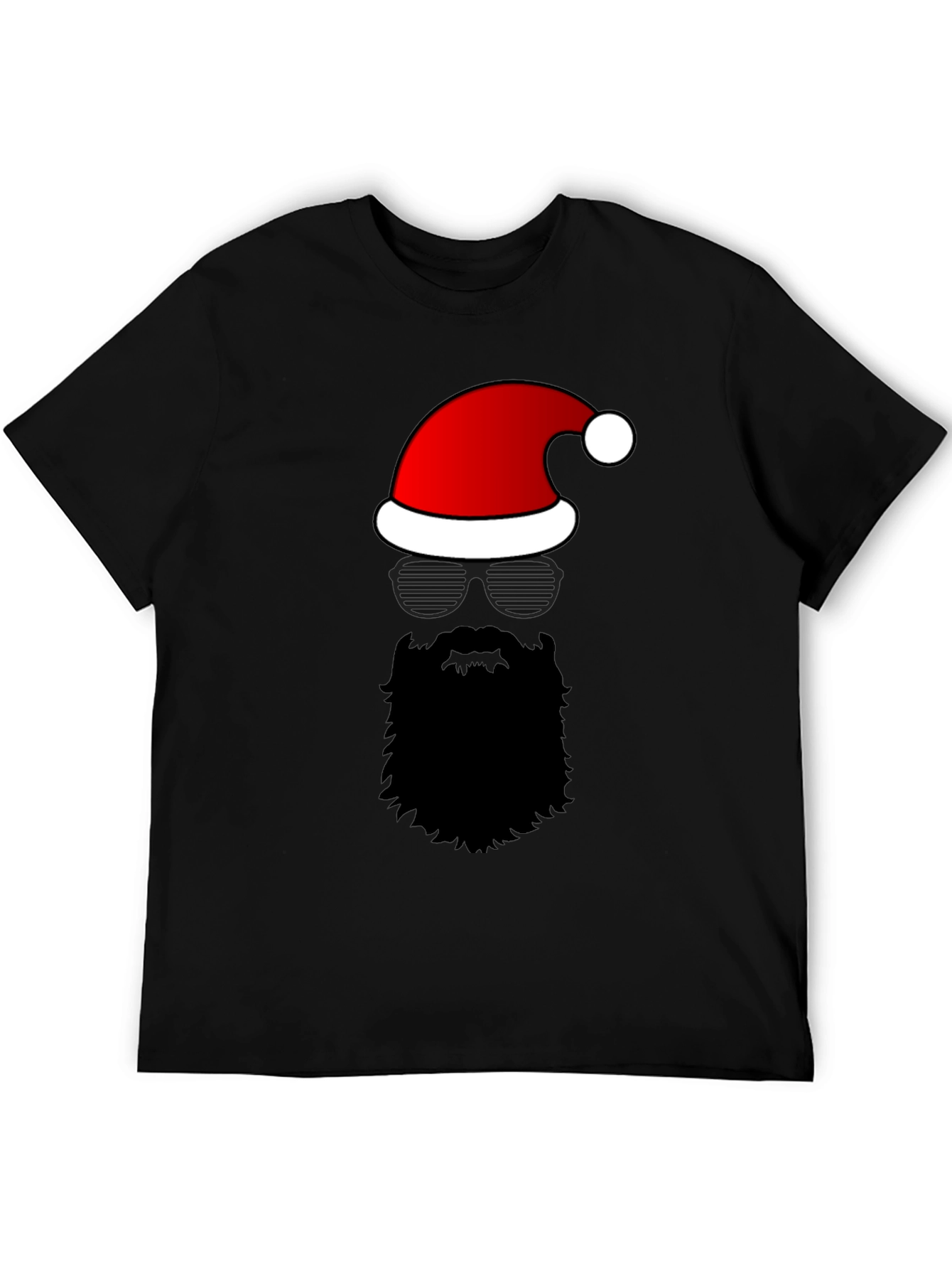 Santa Hat Beard Graphic Tee