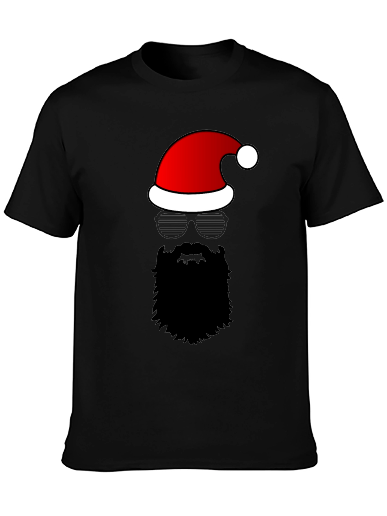 Santa Hat Beard Graphic Tee