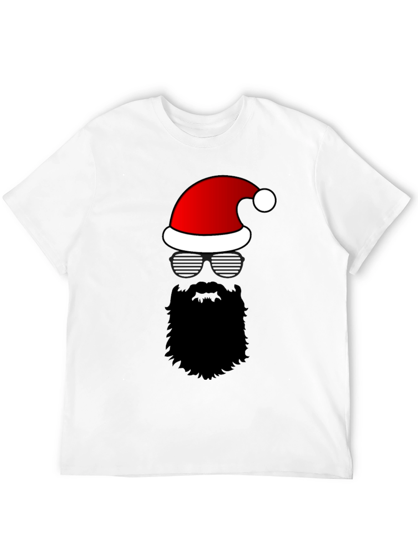 Santa Hat Beard Graphic Tee
