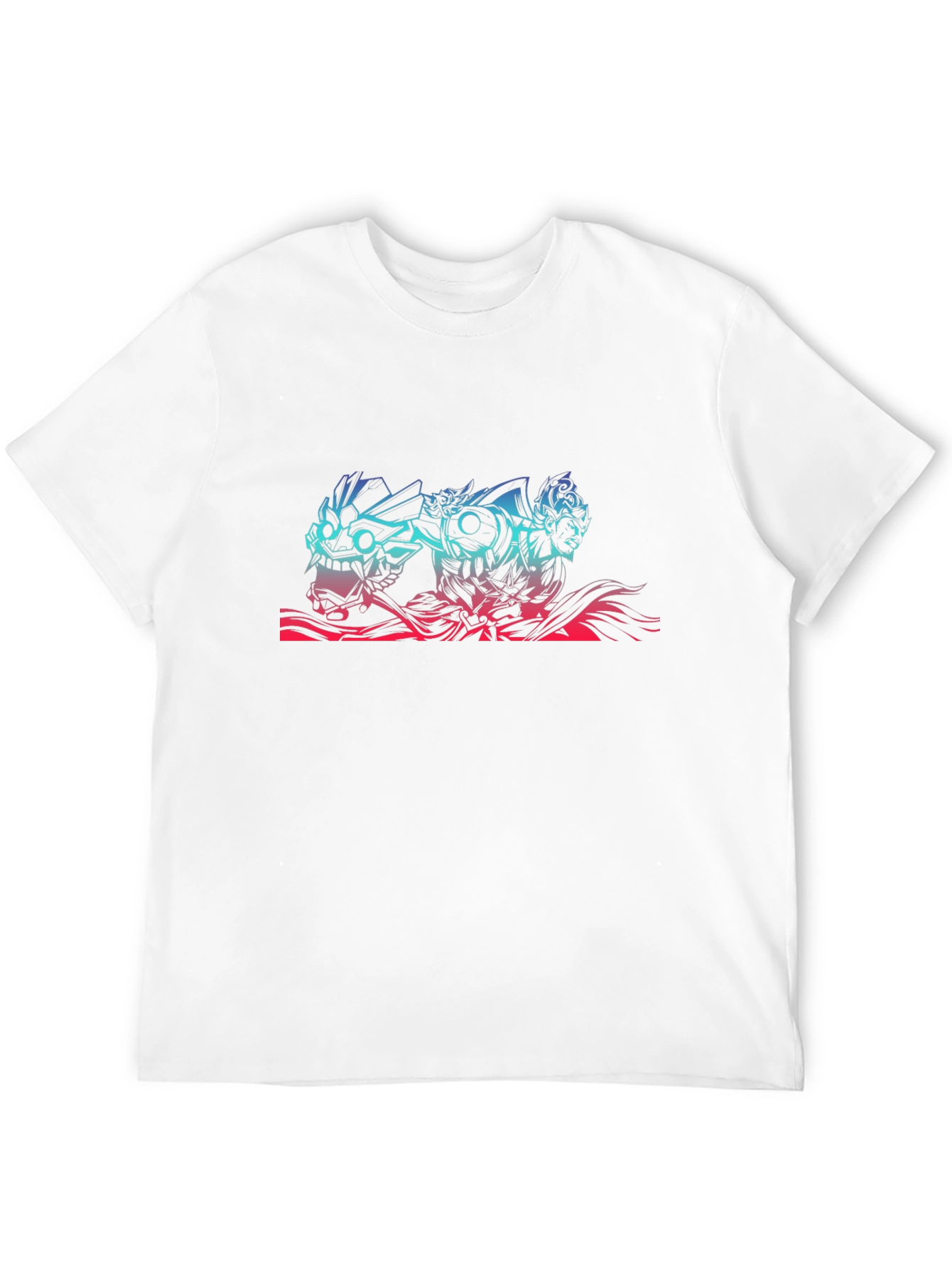 Anime Mask Graphic Tee - Black Cotton T-Shirt