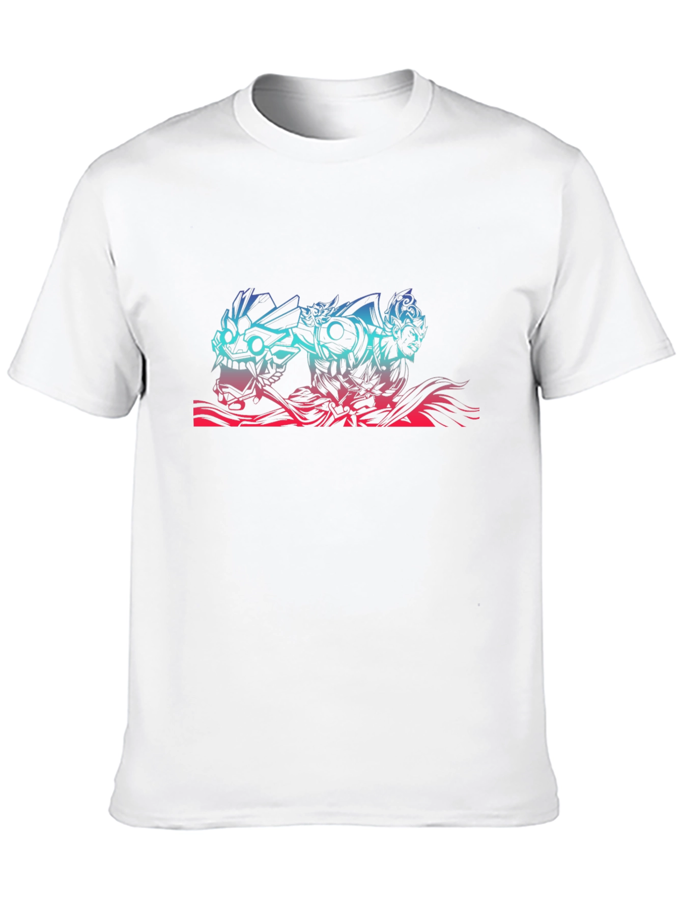Anime Mask Graphic Tee - Black Cotton T-Shirt