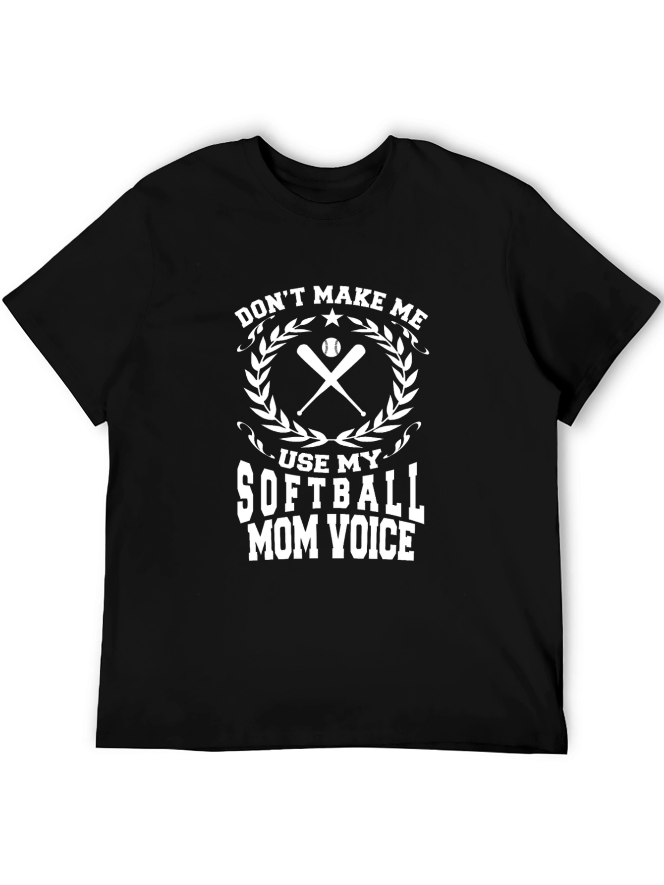 Softball Mom Voice T-Shirt - Black