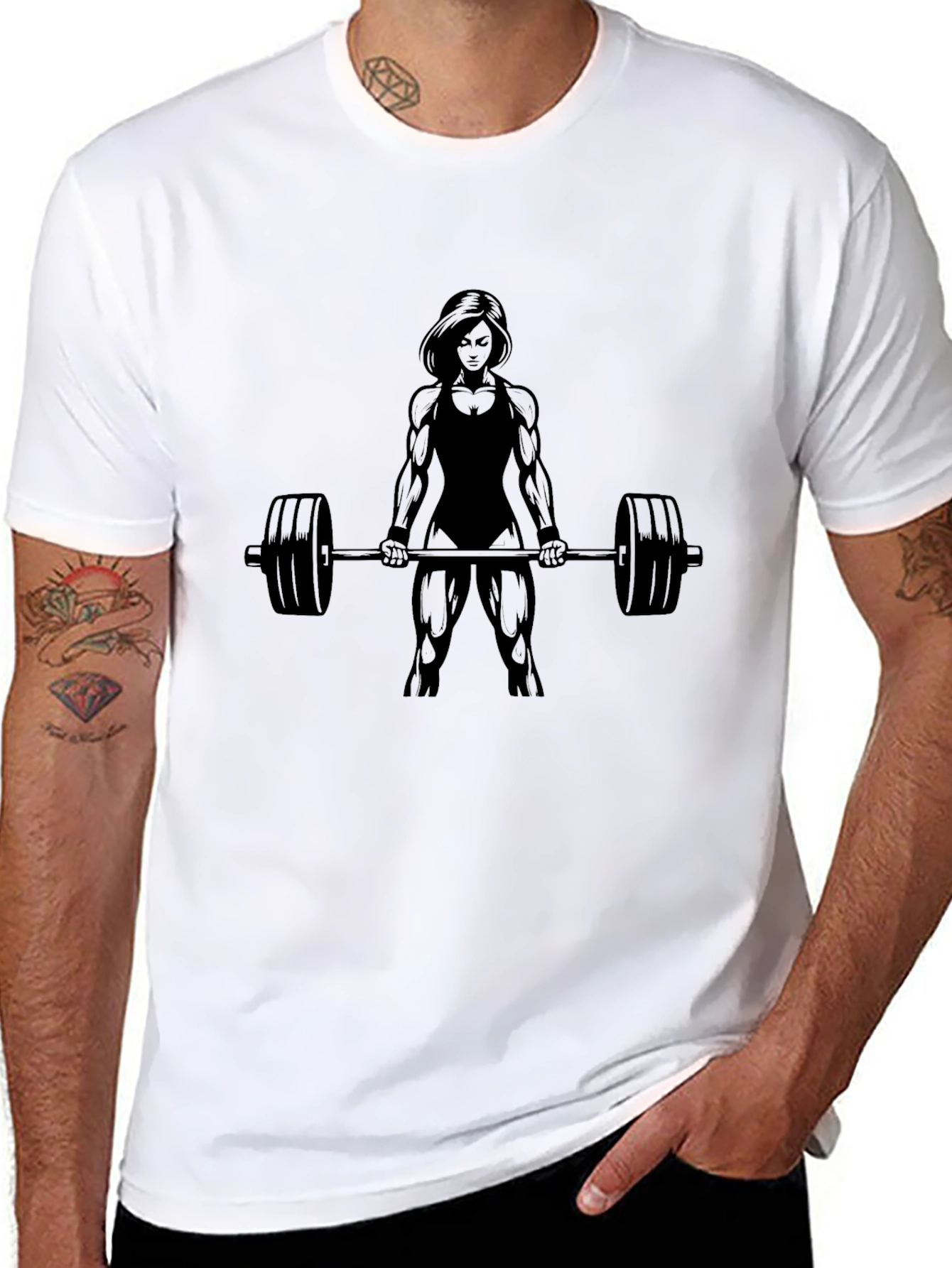 Weightlifting Womans Black T-Shirt