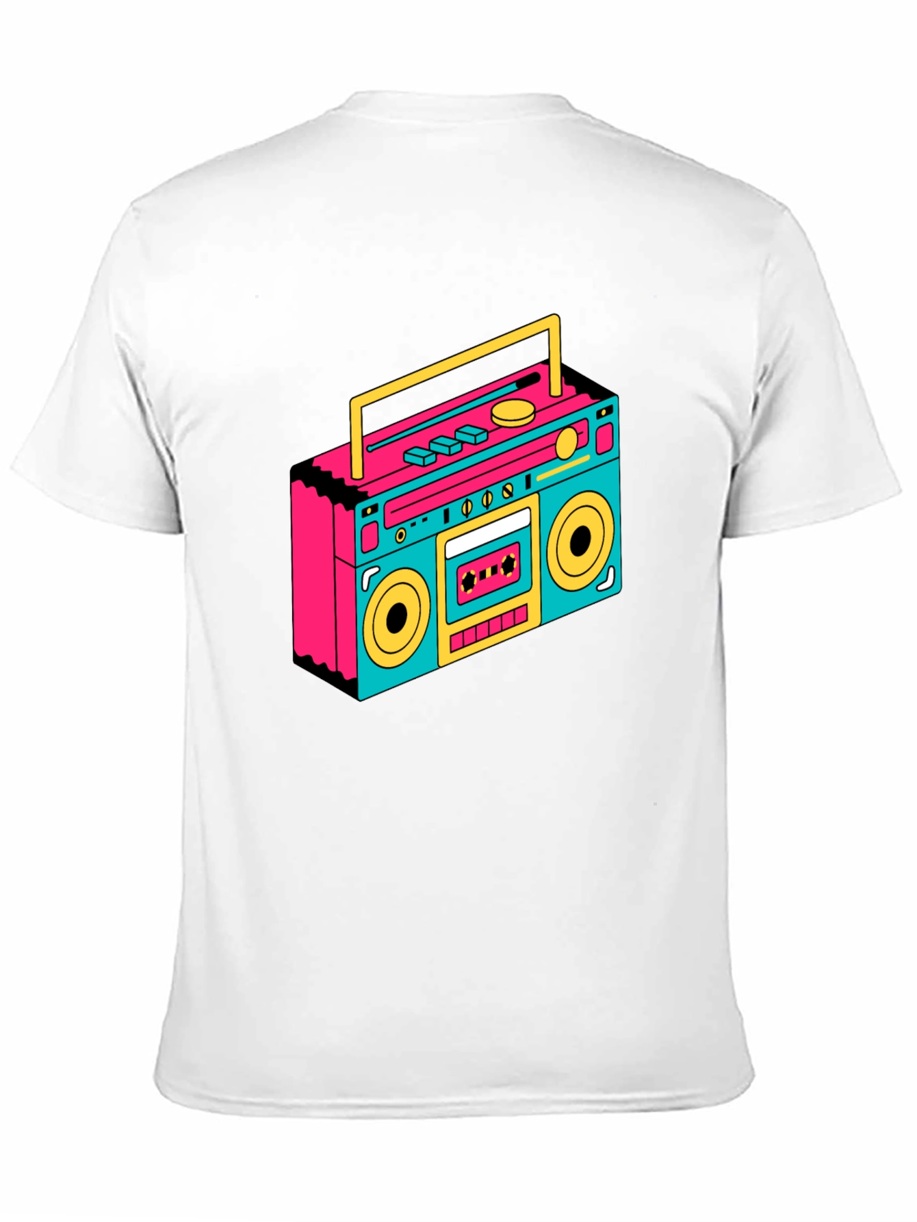 Retro Boombox Graphic Tee - Black
