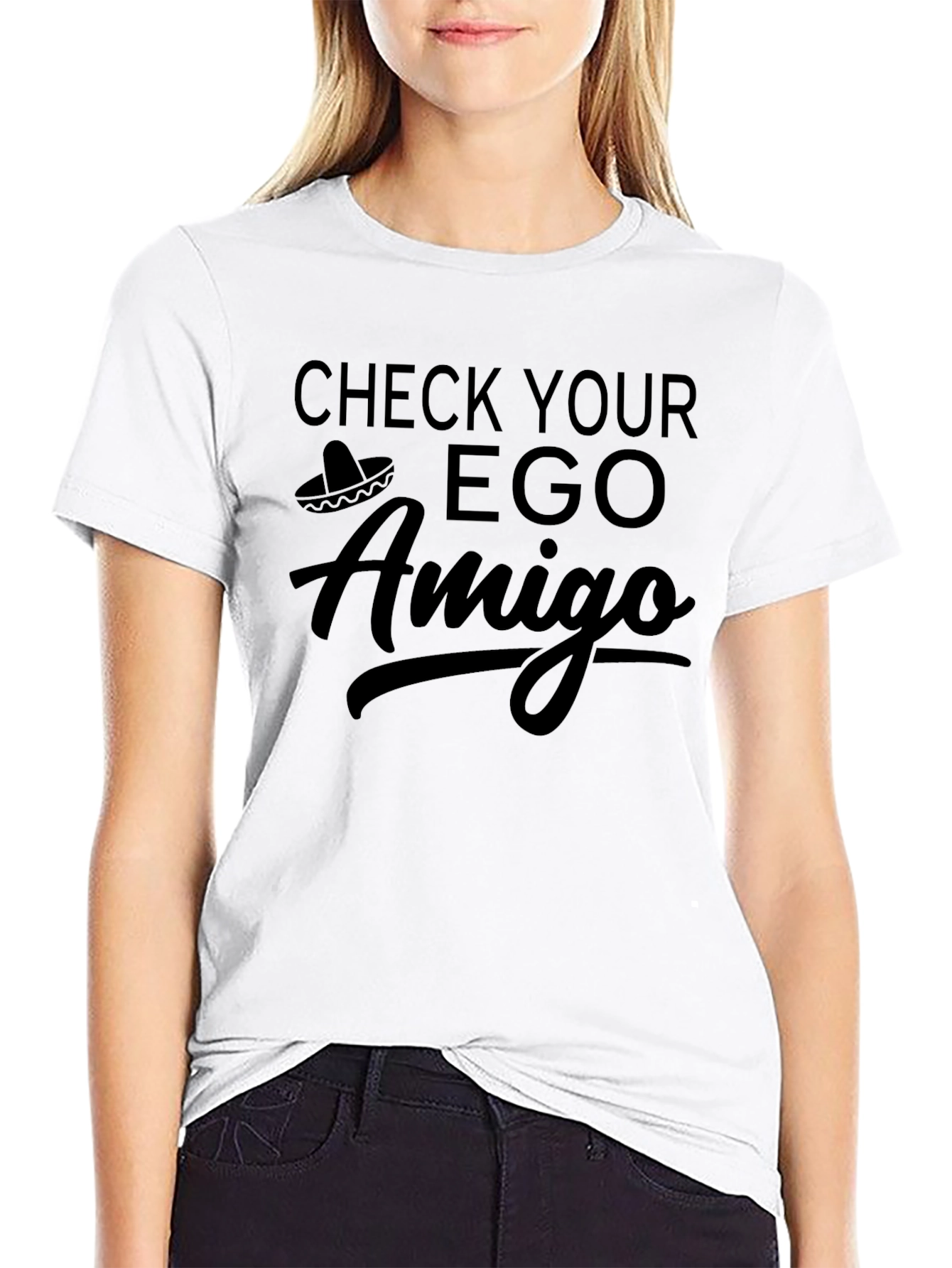 Check Your Ego Amigo Black T-Shirt