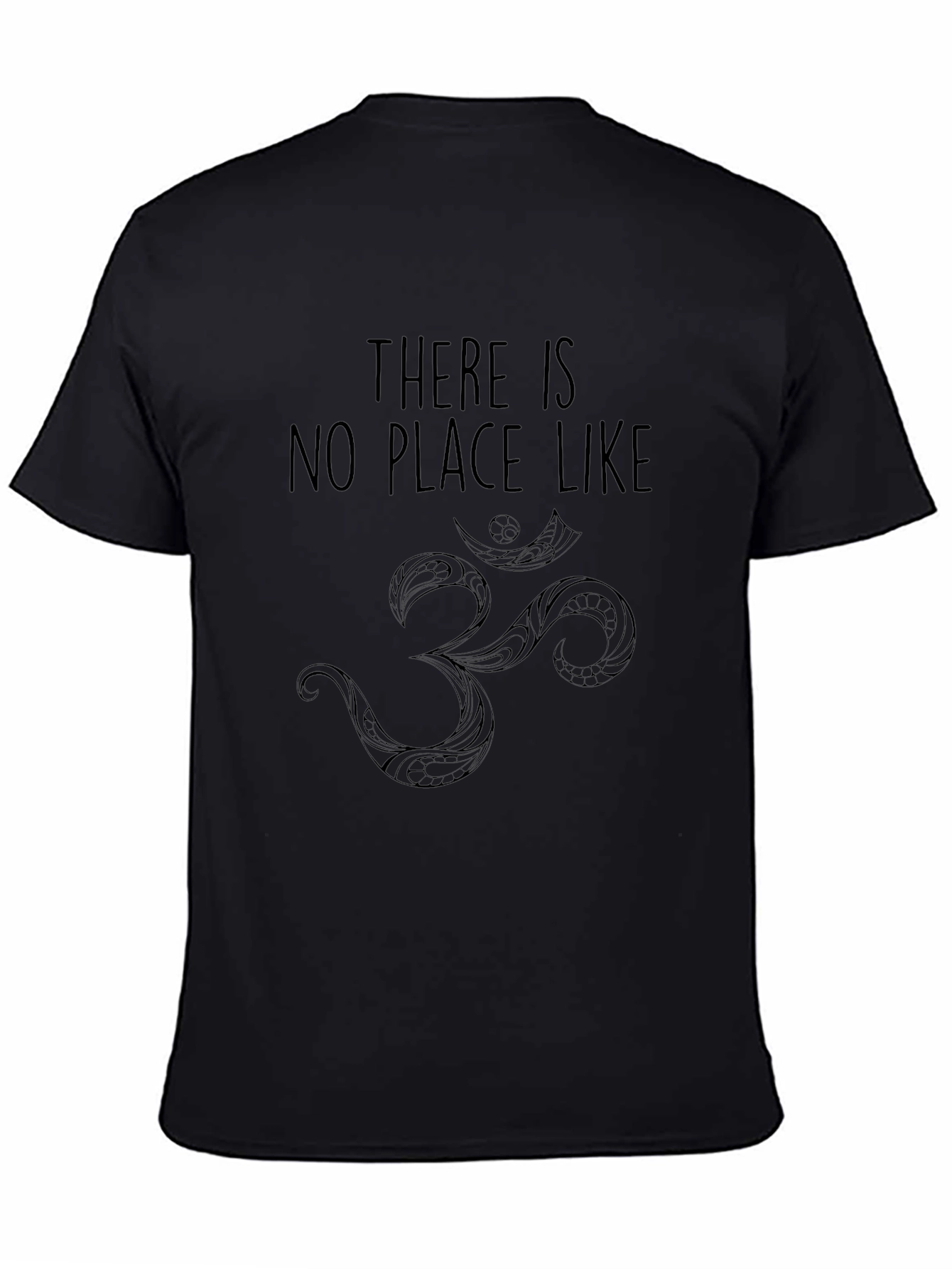 Om Symbol Graphic Tee - Black Crew Neck T-Shirt