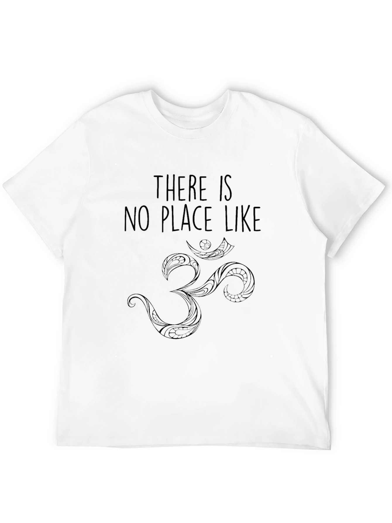 Om Symbol Graphic Tee - Black Crew Neck T-Shirt
