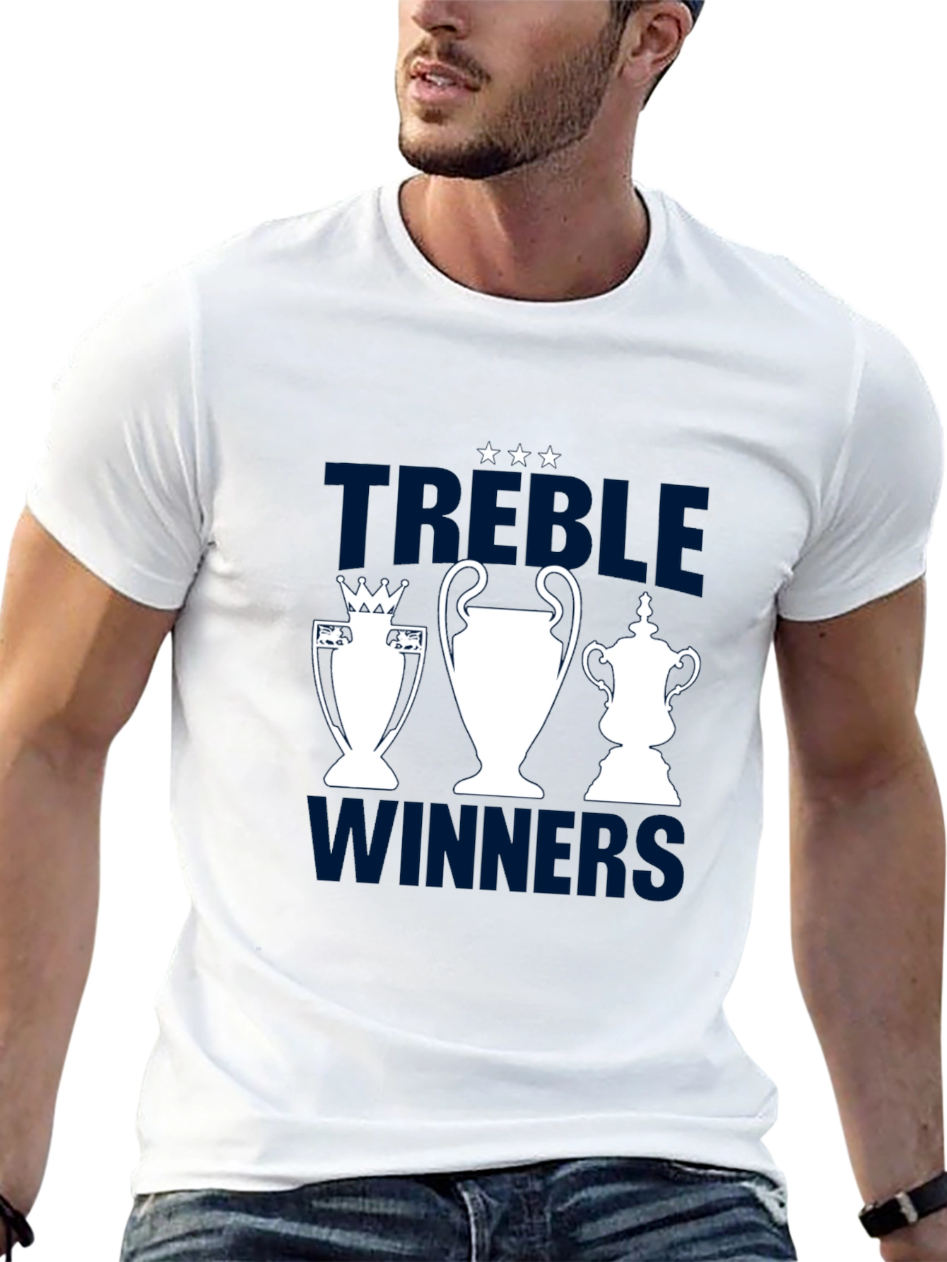 Treble Winners Graphic T-Shirt - Soccer Fan Tee