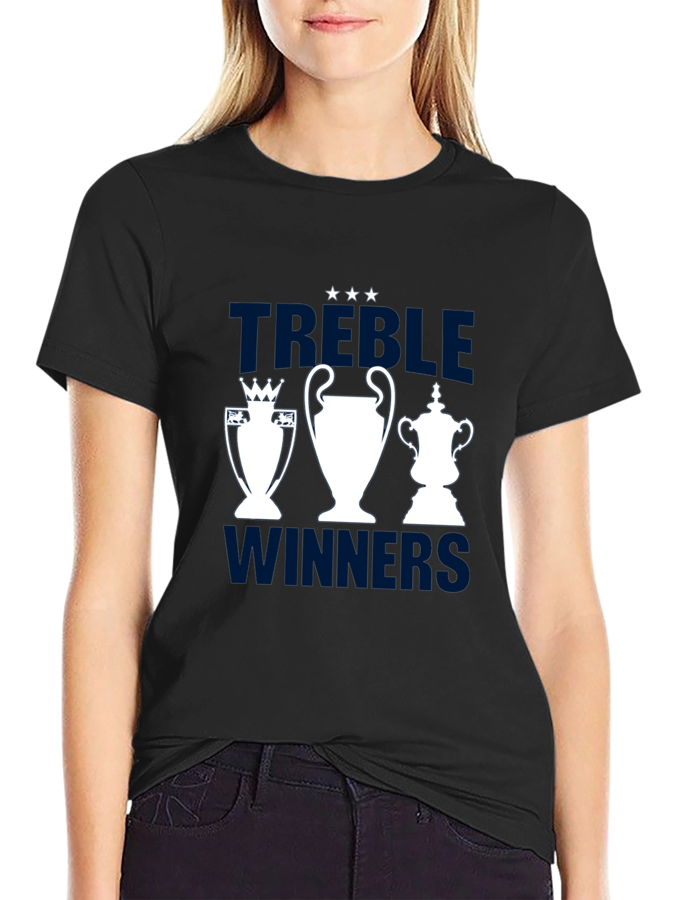 Treble Winners Graphic T-Shirt - Soccer Fan Tee