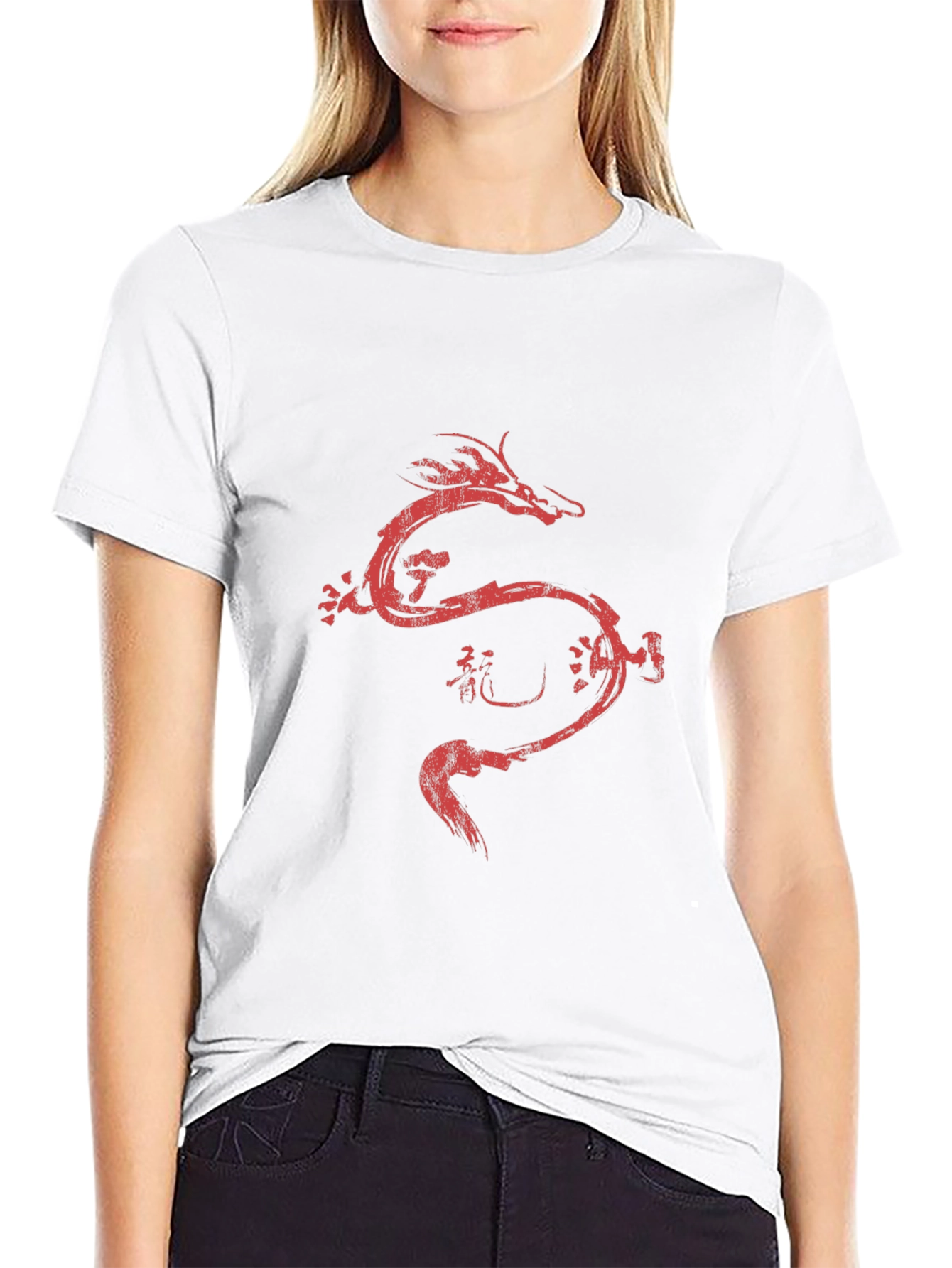 Dragon Brush Stroke Graphic Tee