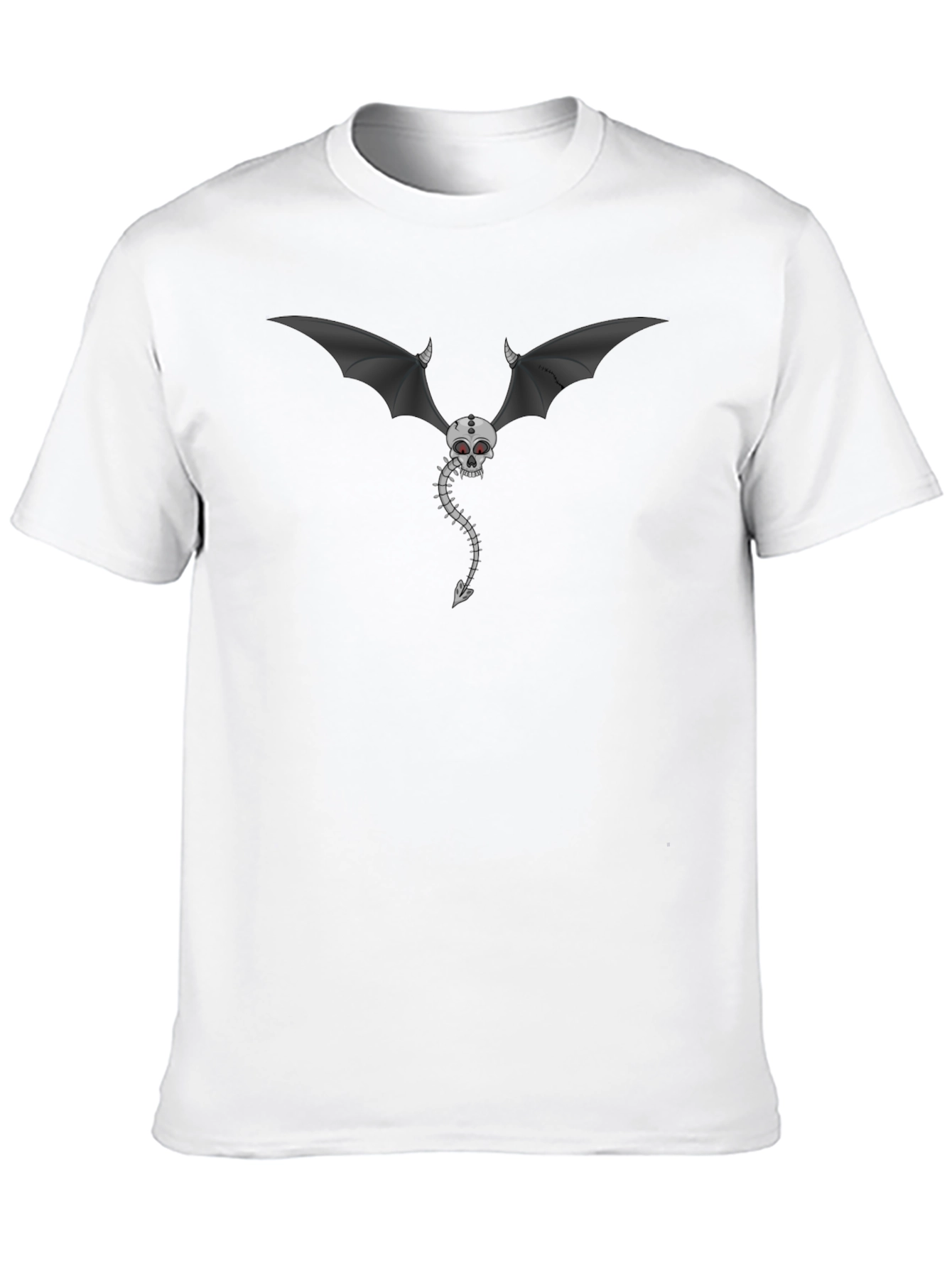 Skull Bat Graphic Tee - Mens Black T-Shirt