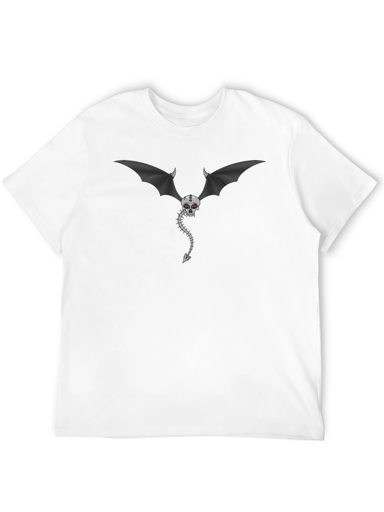 Skull Bat Graphic Tee - Mens Black T-Shirt