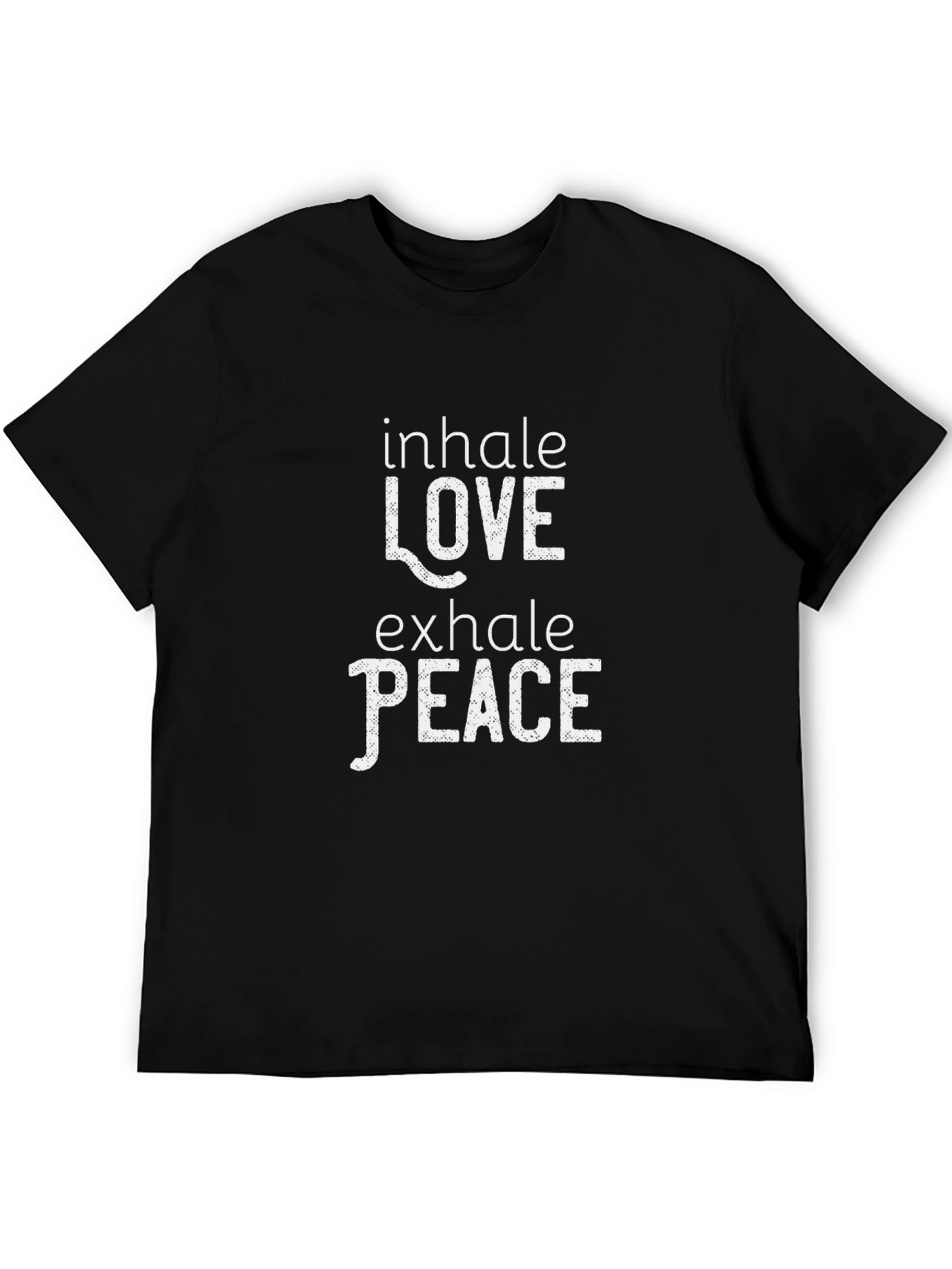Inhale Love Exhale Peace Graphic Tee - Black