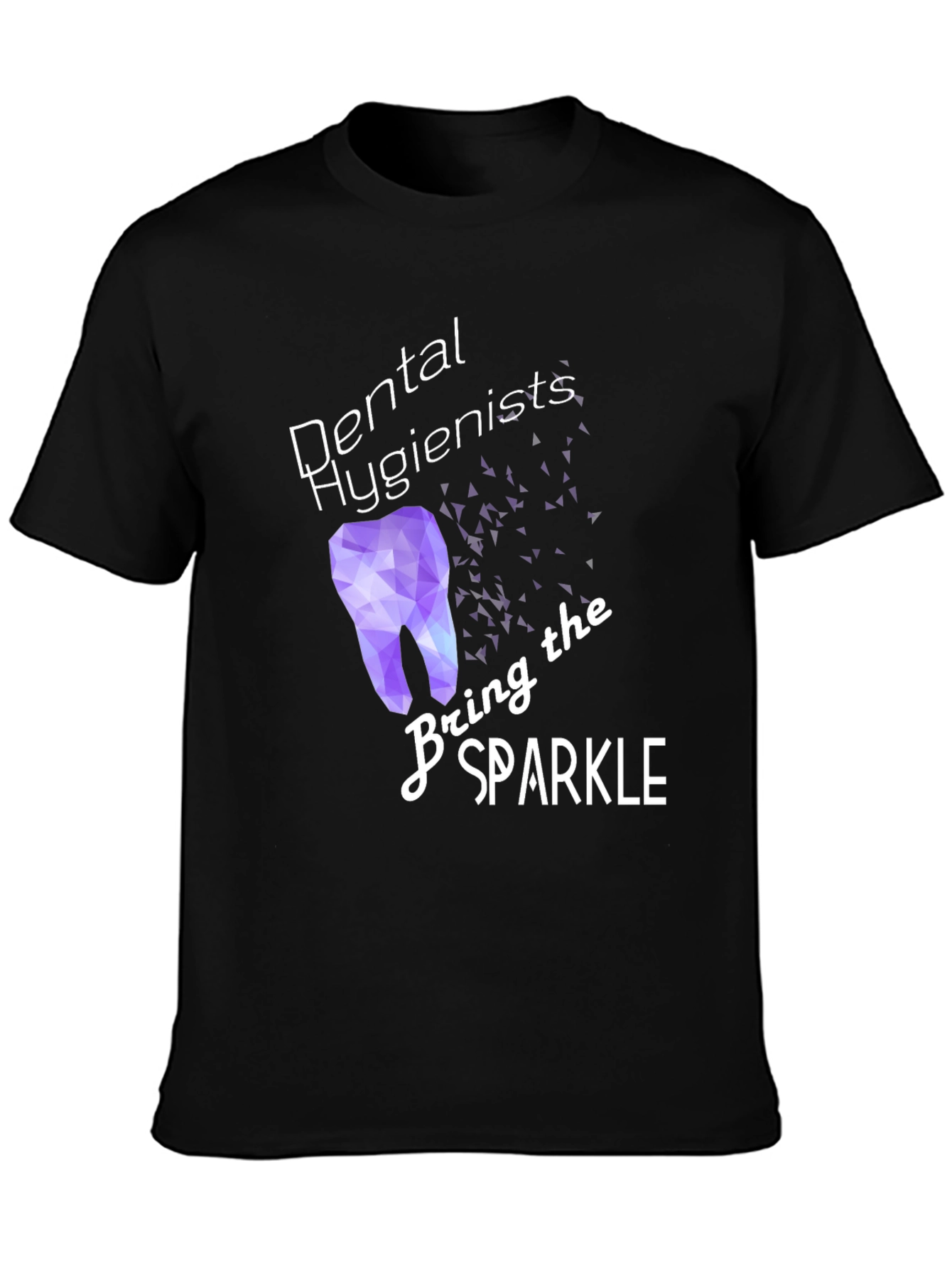 Dental Hygienist Sparkle T-Shirt - Black
