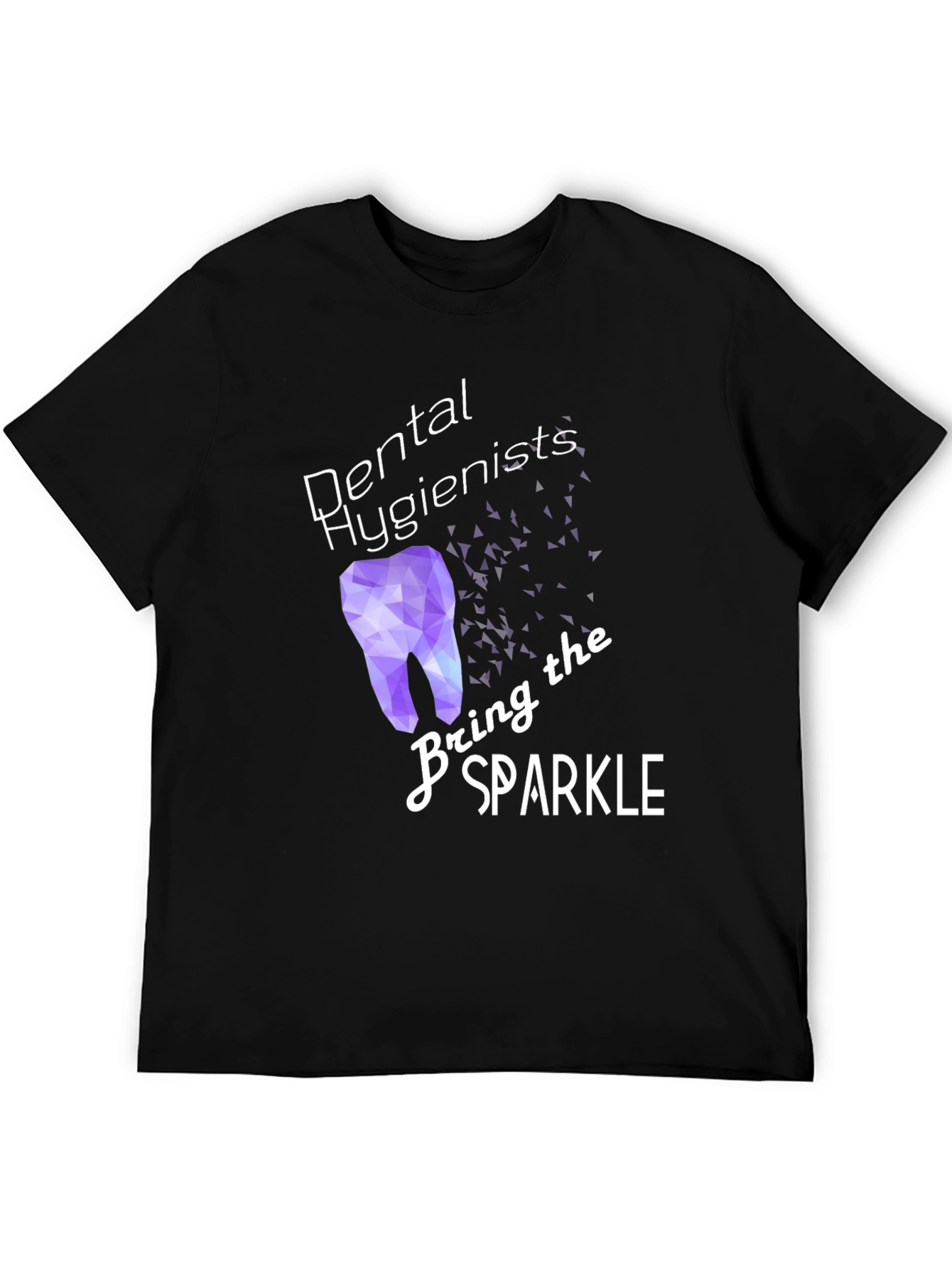 Dental Hygienist Sparkle T-Shirt - Black