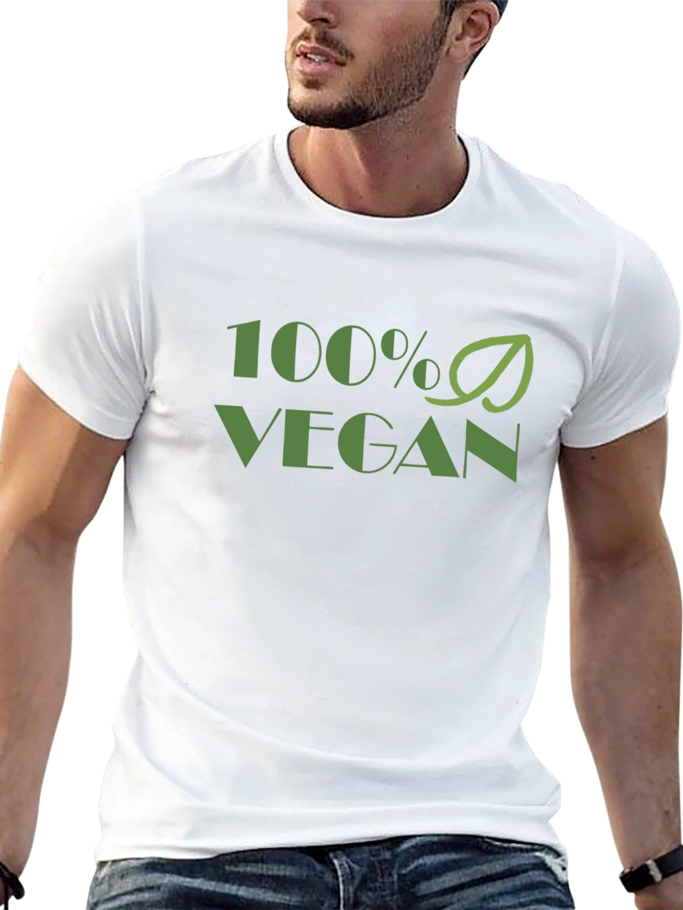 100% Vegan Graphic Tee - Black
