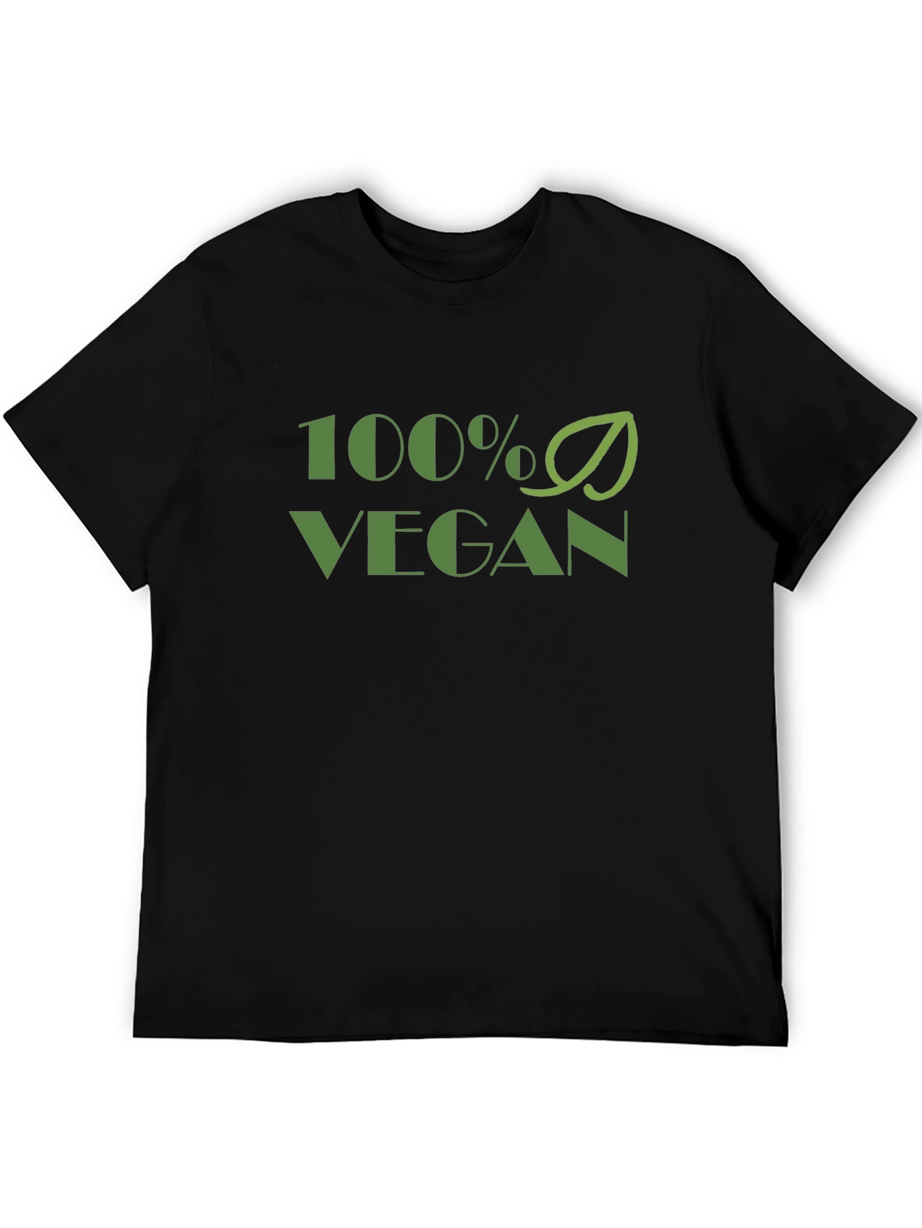 100% Vegan Graphic Tee - Black