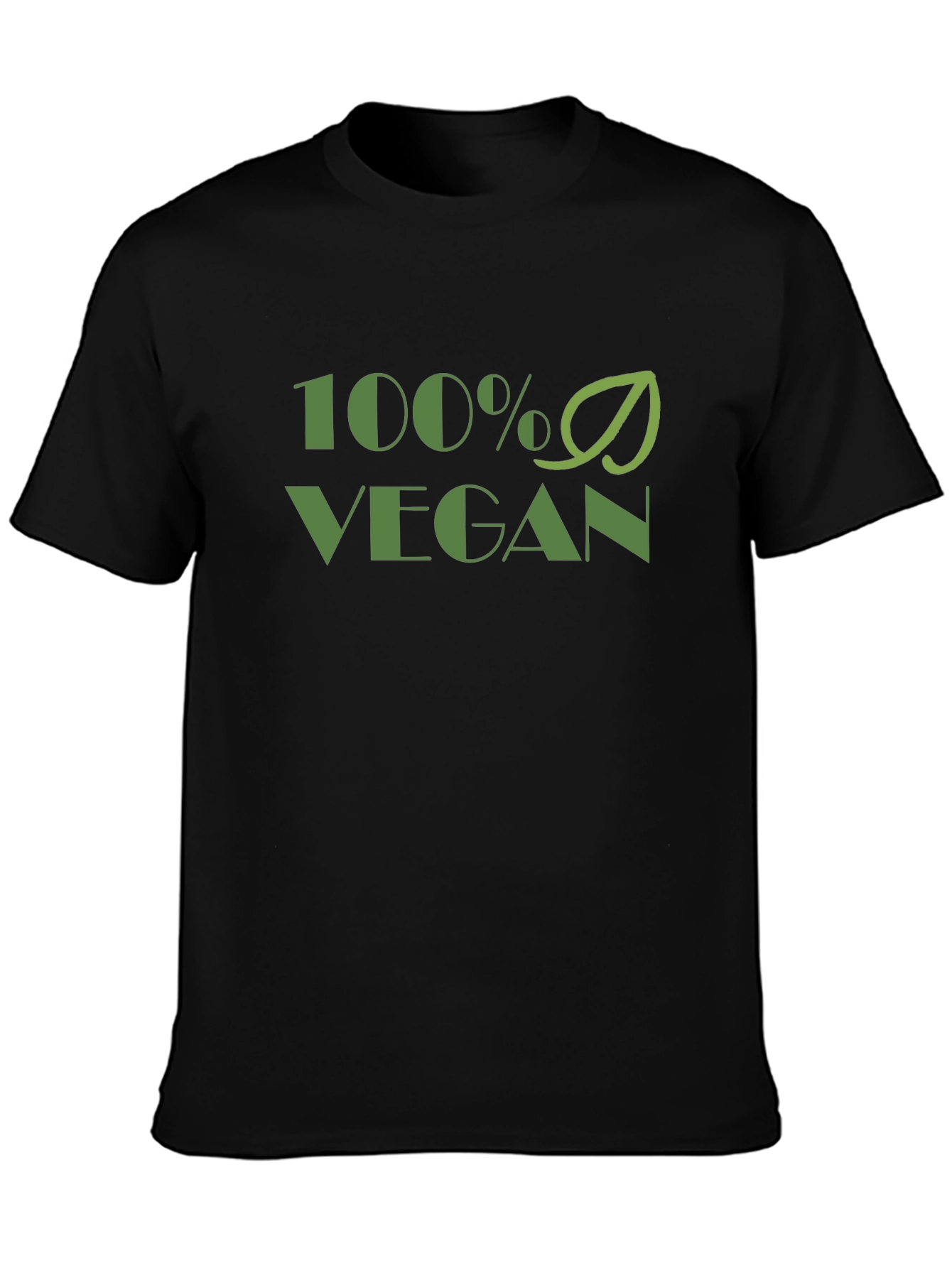 100% Vegan Graphic Tee - Black