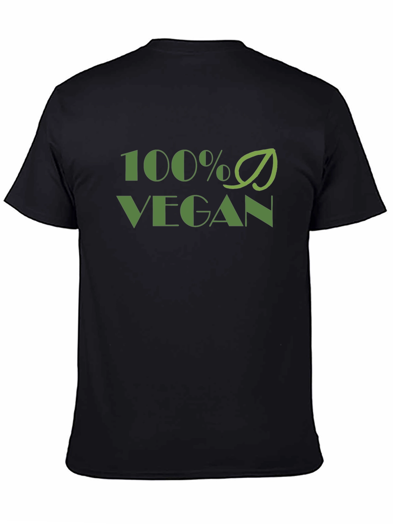 100% Vegan Graphic Tee - Black