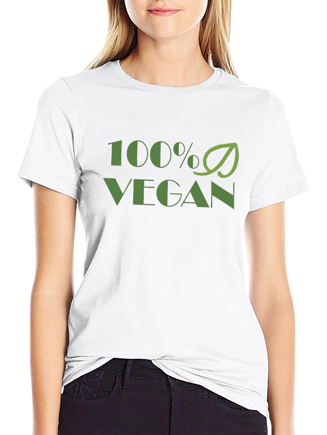 100% Vegan Graphic Tee - Black