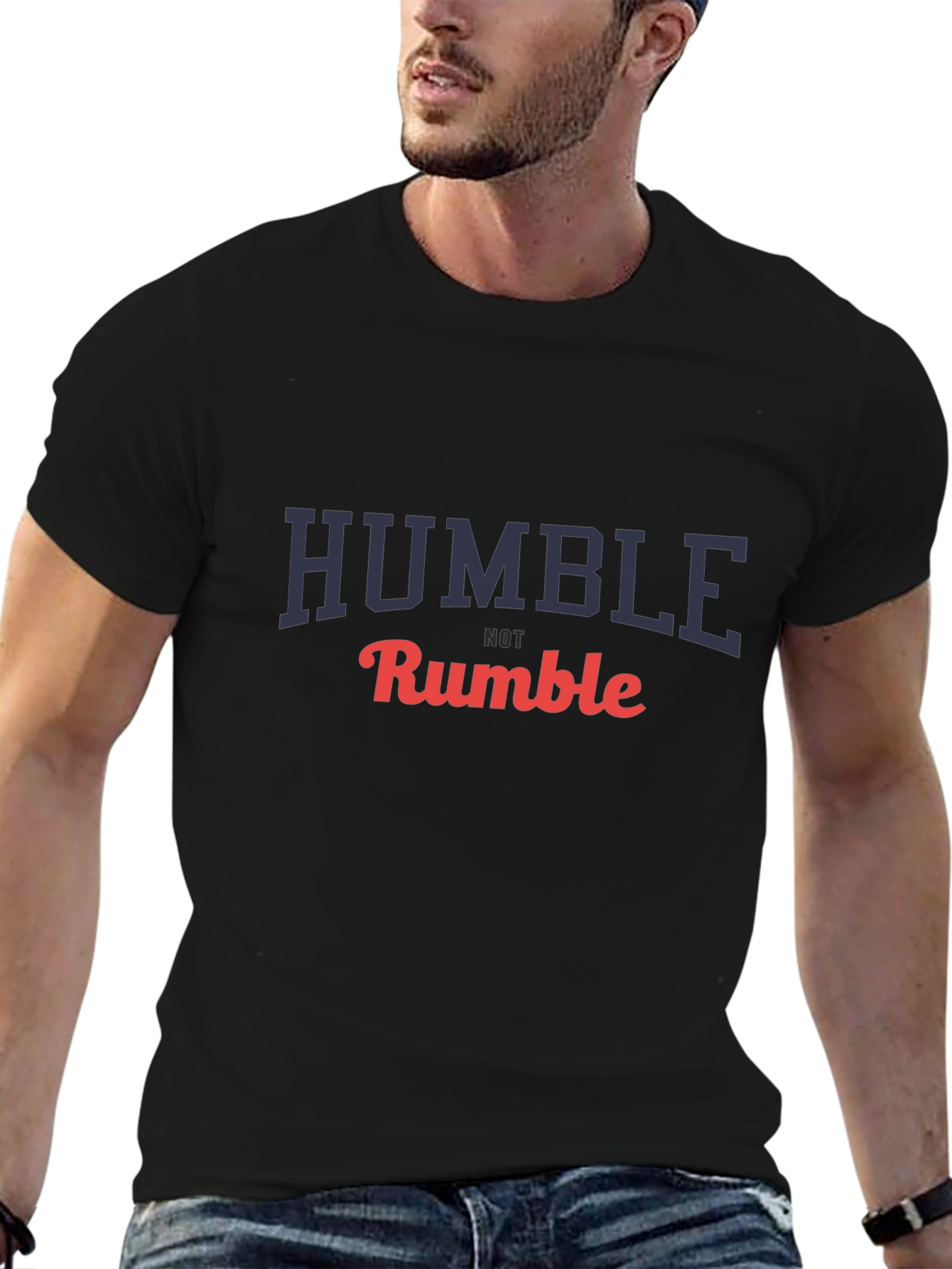 Humble Not Rumble Graphic T-Shirt - Black