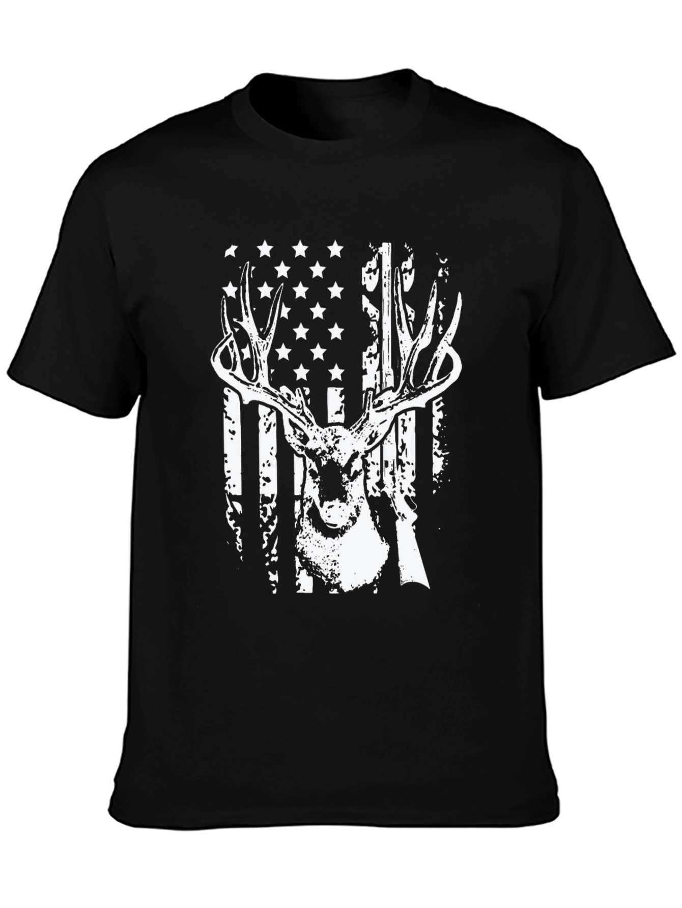 American Flag Deer Hunting T-Shirt