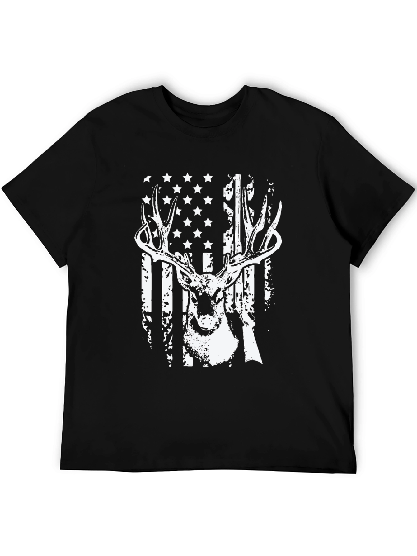 American Flag Deer Hunting T-Shirt