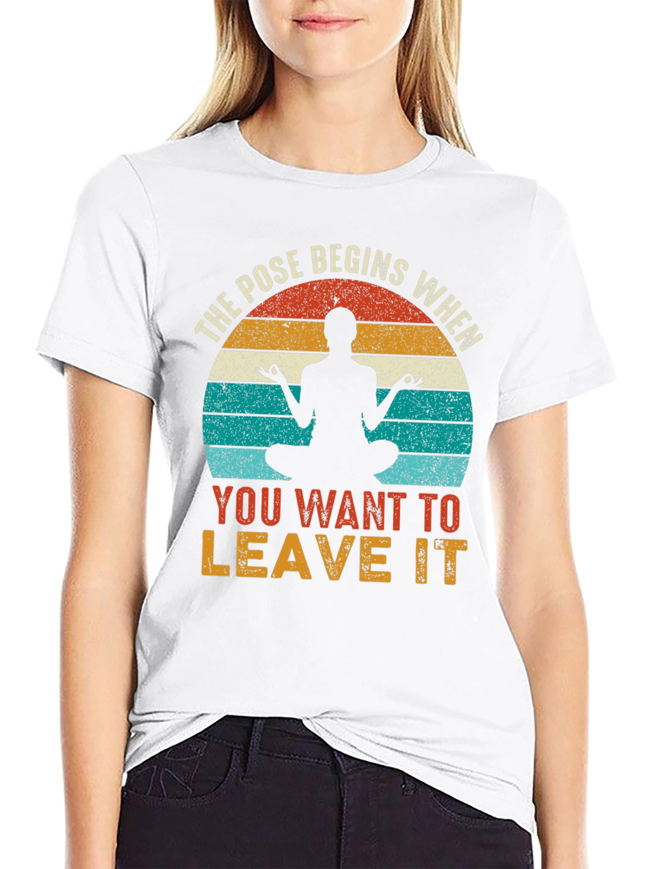 Yoga Pose Begins Tee - Zen Meditation T-Shirt