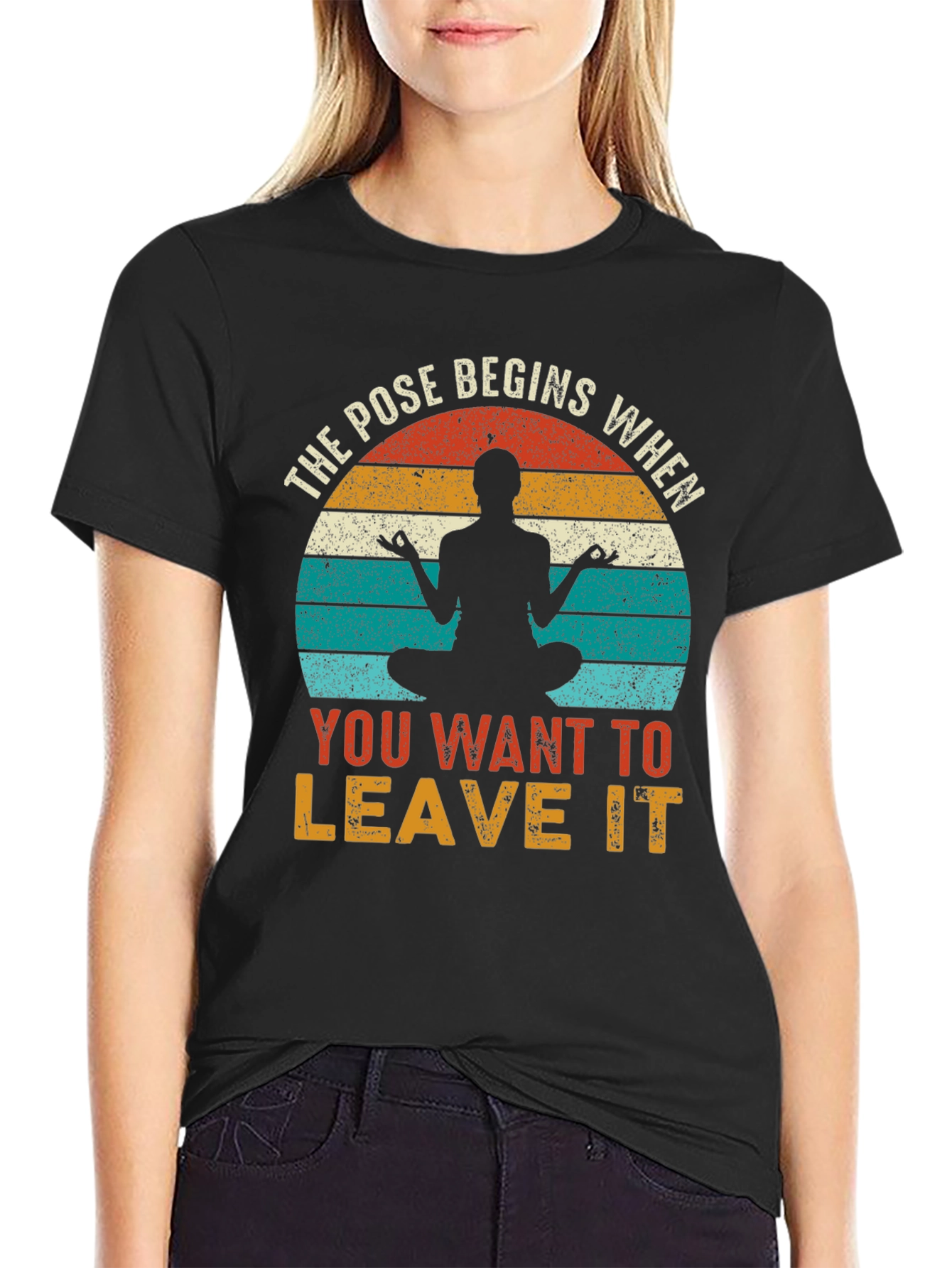 Yoga Pose Begins Tee - Zen Meditation T-Shirt