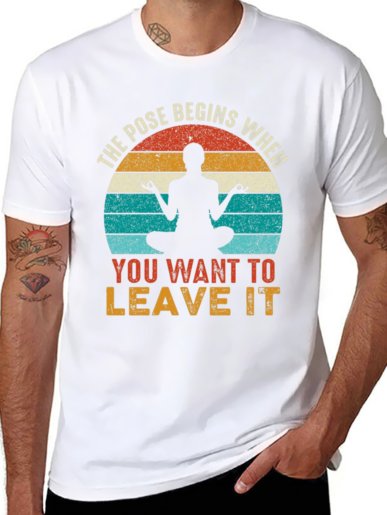 Yoga Pose Begins Tee - Zen Meditation T-Shirt