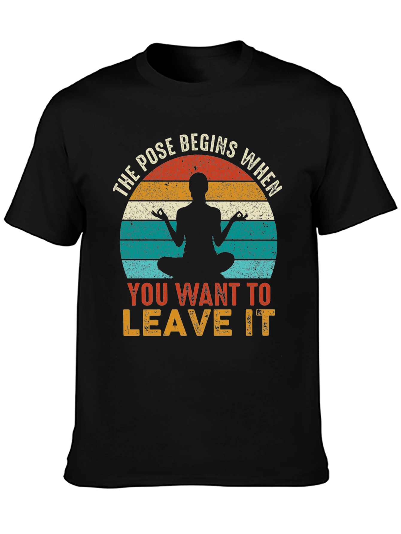 Yoga Pose Begins Tee - Zen Meditation T-Shirt