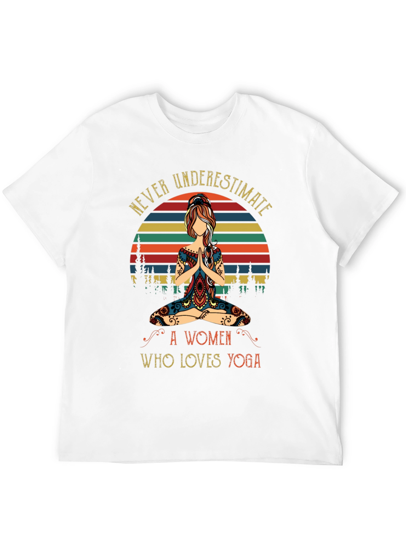 Yoga Lover Graphic Tee - Never Underestimate A Woman
