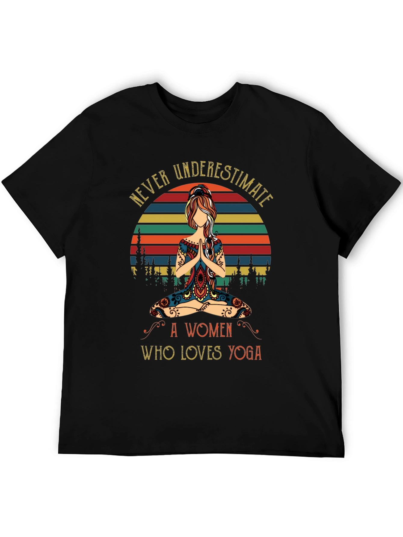 Yoga Lover Graphic Tee - Never Underestimate A Woman
