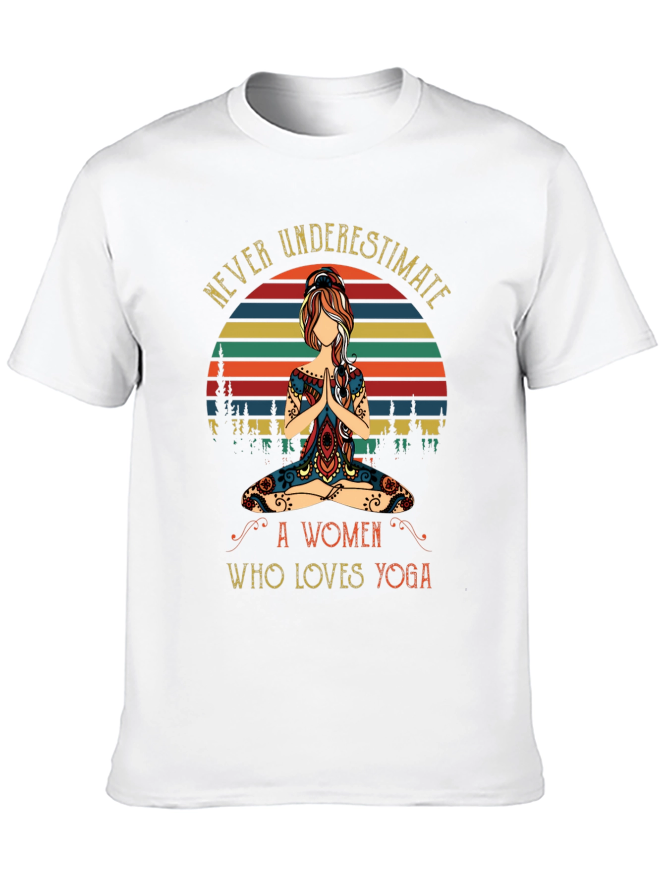 Yoga Lover Graphic Tee - Never Underestimate A Woman