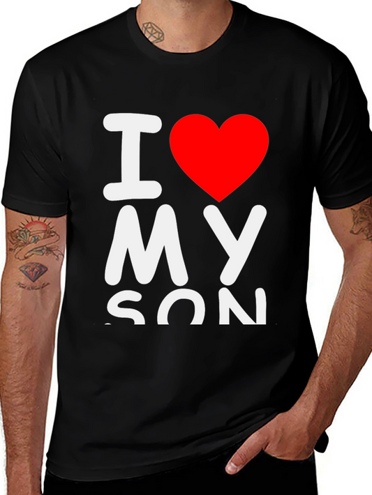 I Heart My Son Graphic T-Shirt - Black