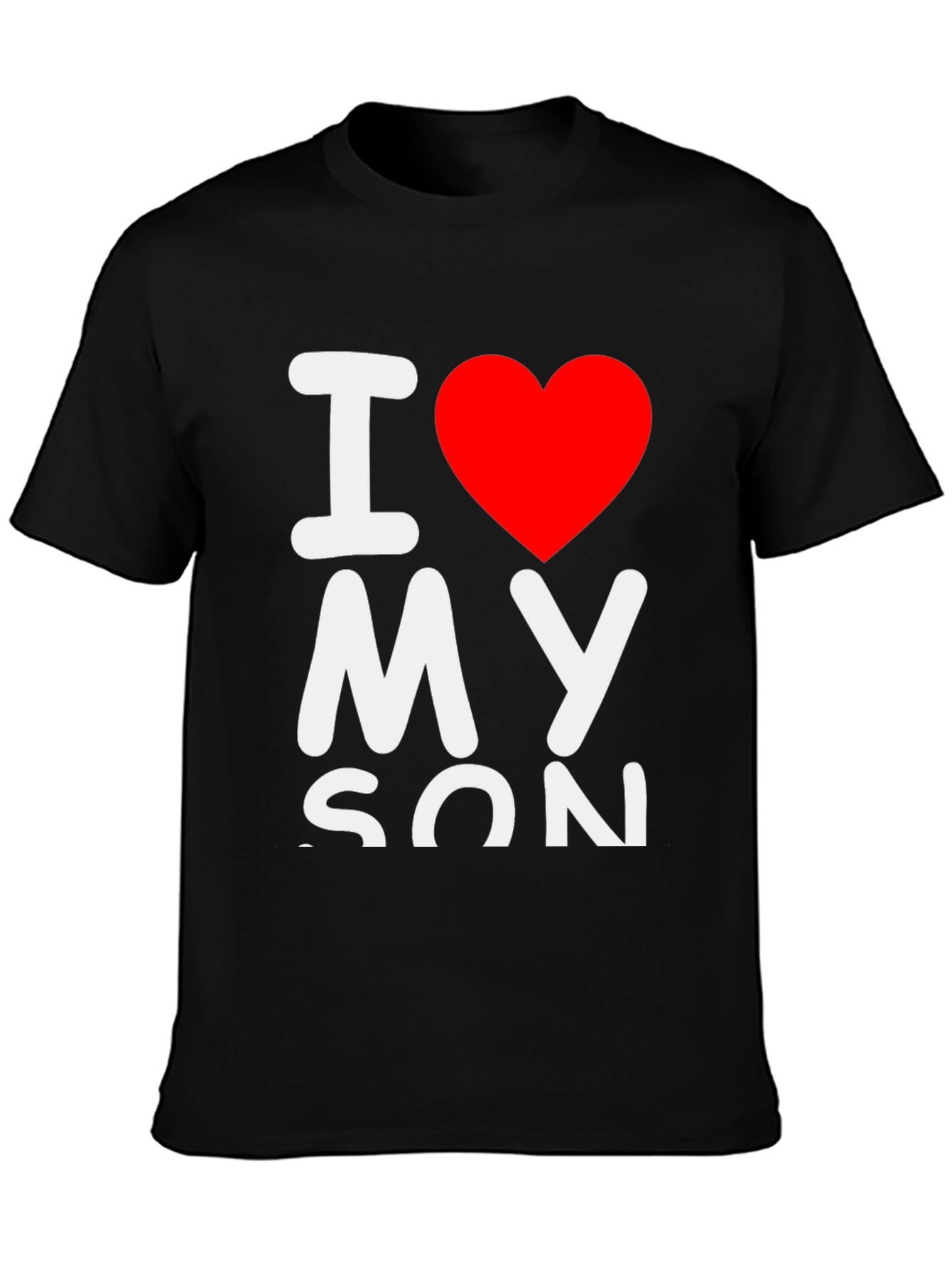 I Heart My Son Graphic T-Shirt - Black