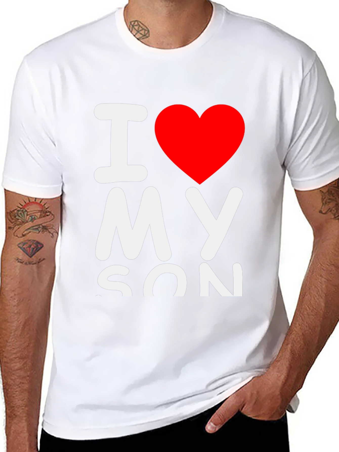 I Heart My Son Graphic T-Shirt - Black