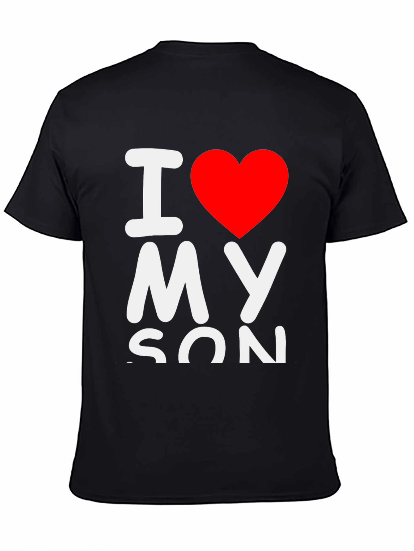 I Heart My Son Graphic T-Shirt - Black
