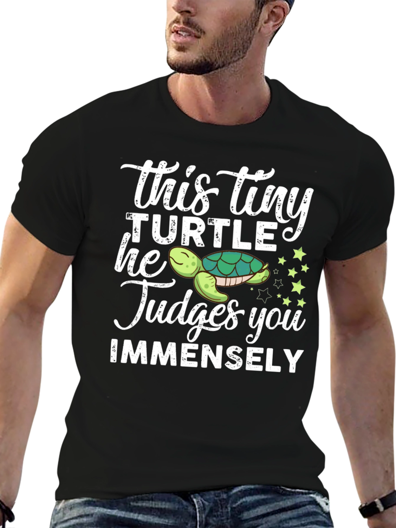 This Tiny Turtle Judges You Funny Graphic Tee