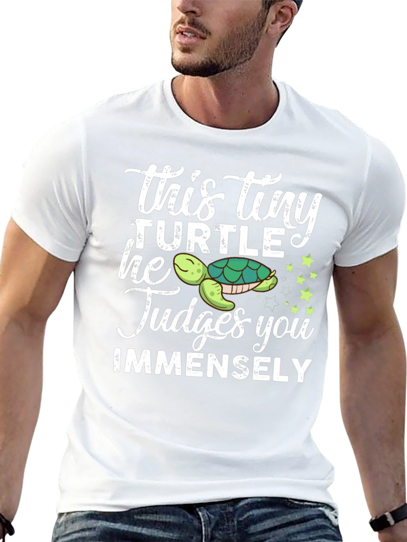 This Tiny Turtle Judges You Funny Graphic Tee